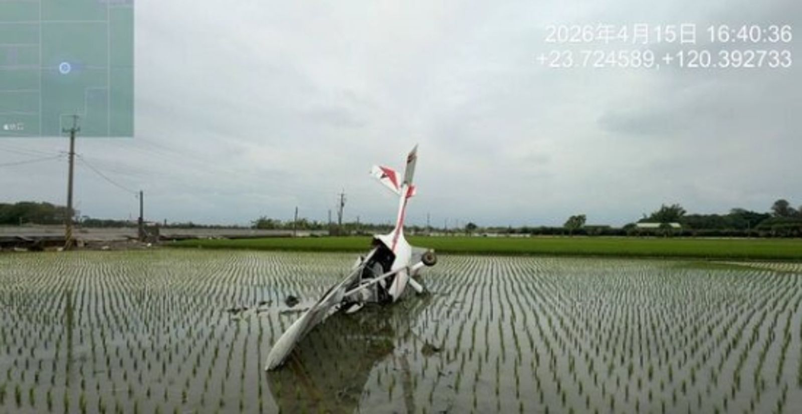 驚悚直擊雲林墜機!「垂直栽進田裡」 52歲駕駛滿臉血逃生:恐怕要罰30萬