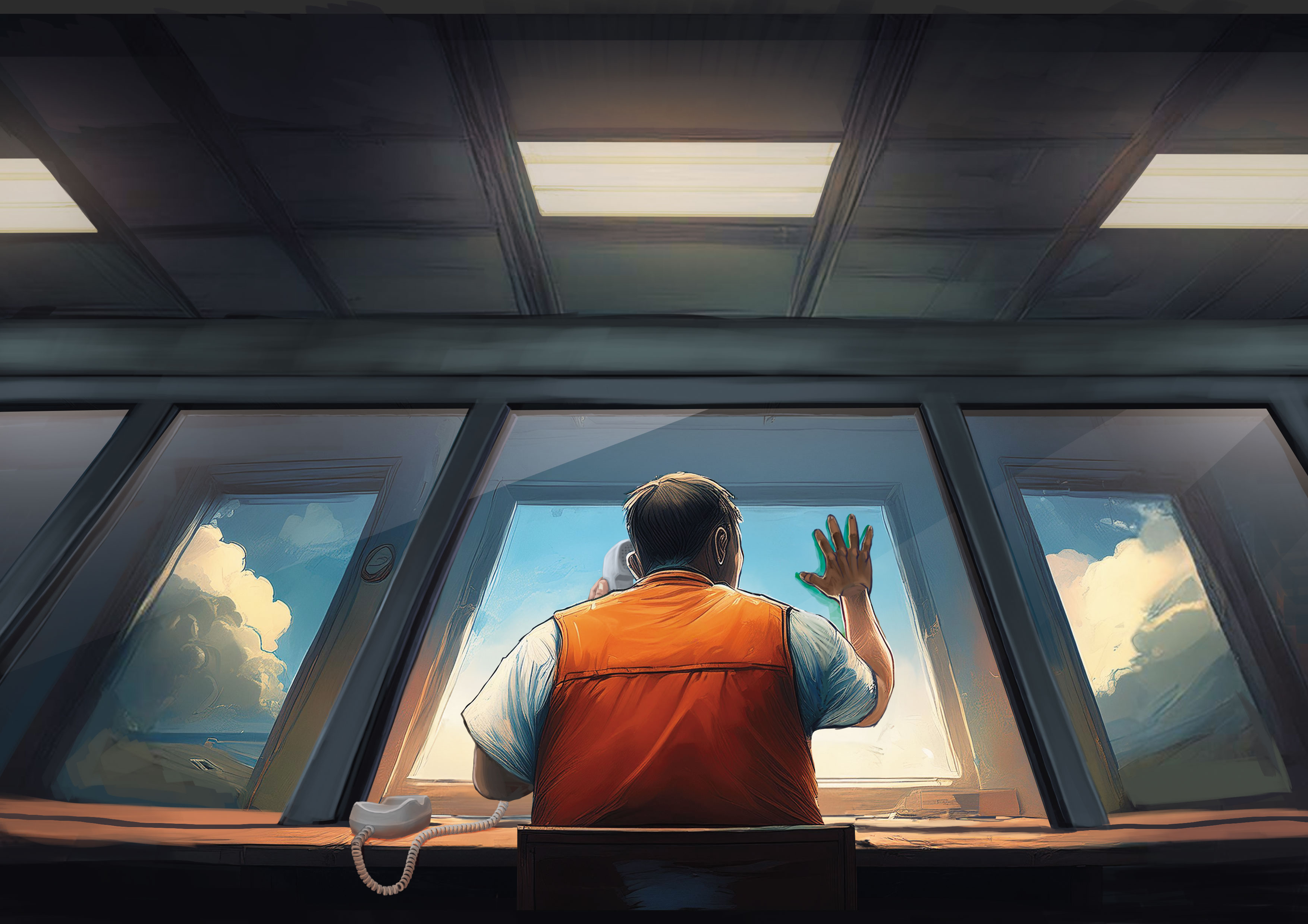 鄧屏湘至今仍繼續聲請再審，希望獲得再次審判的機會。（AI繪圖Adobe Firefly、Midjourney生成，本刊美術組後製）