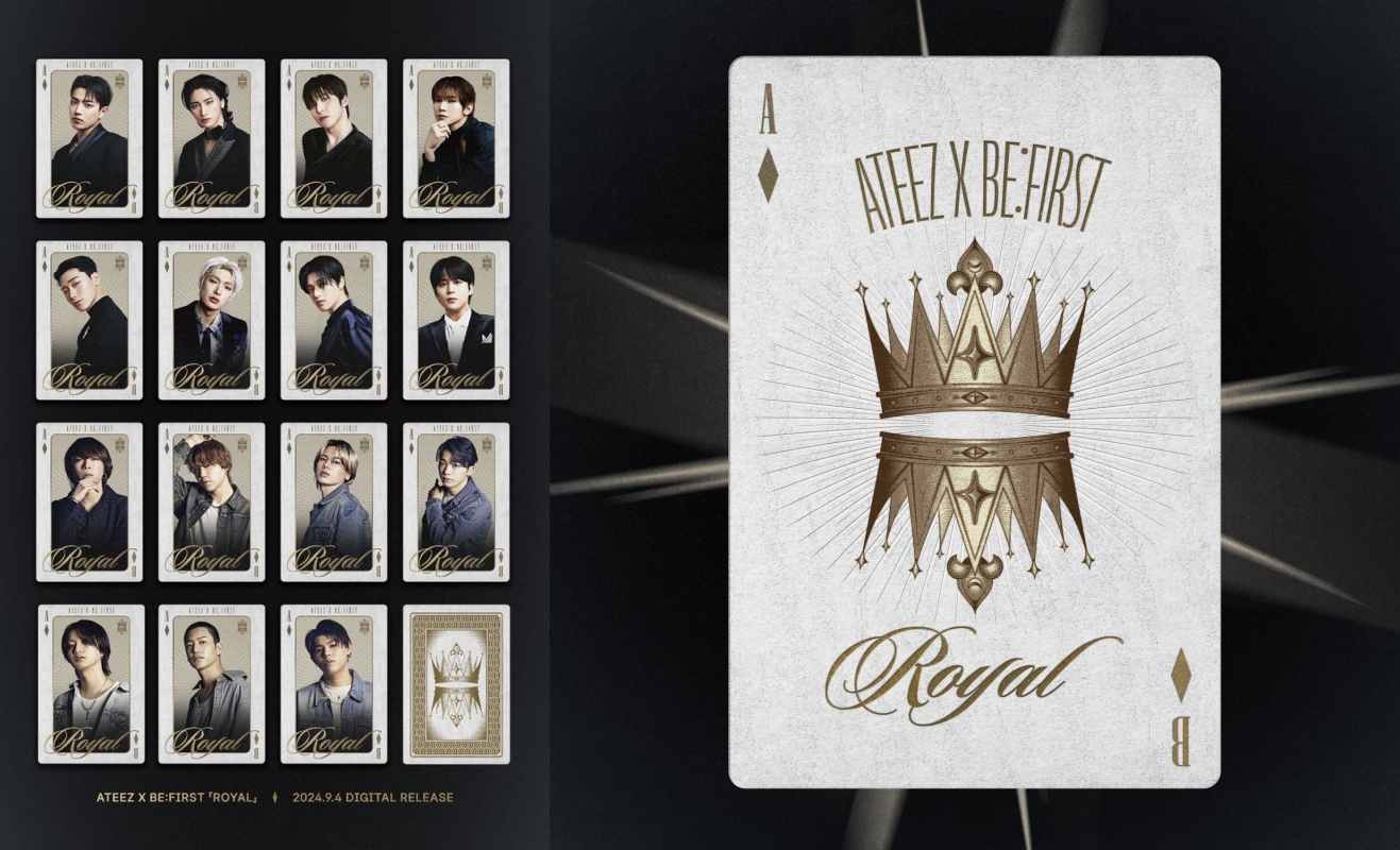 ATEEZ X BE:FIRST聯名發行新曲〈Royal〉，橫掃日本海內外66個一位。（環球音樂提供）