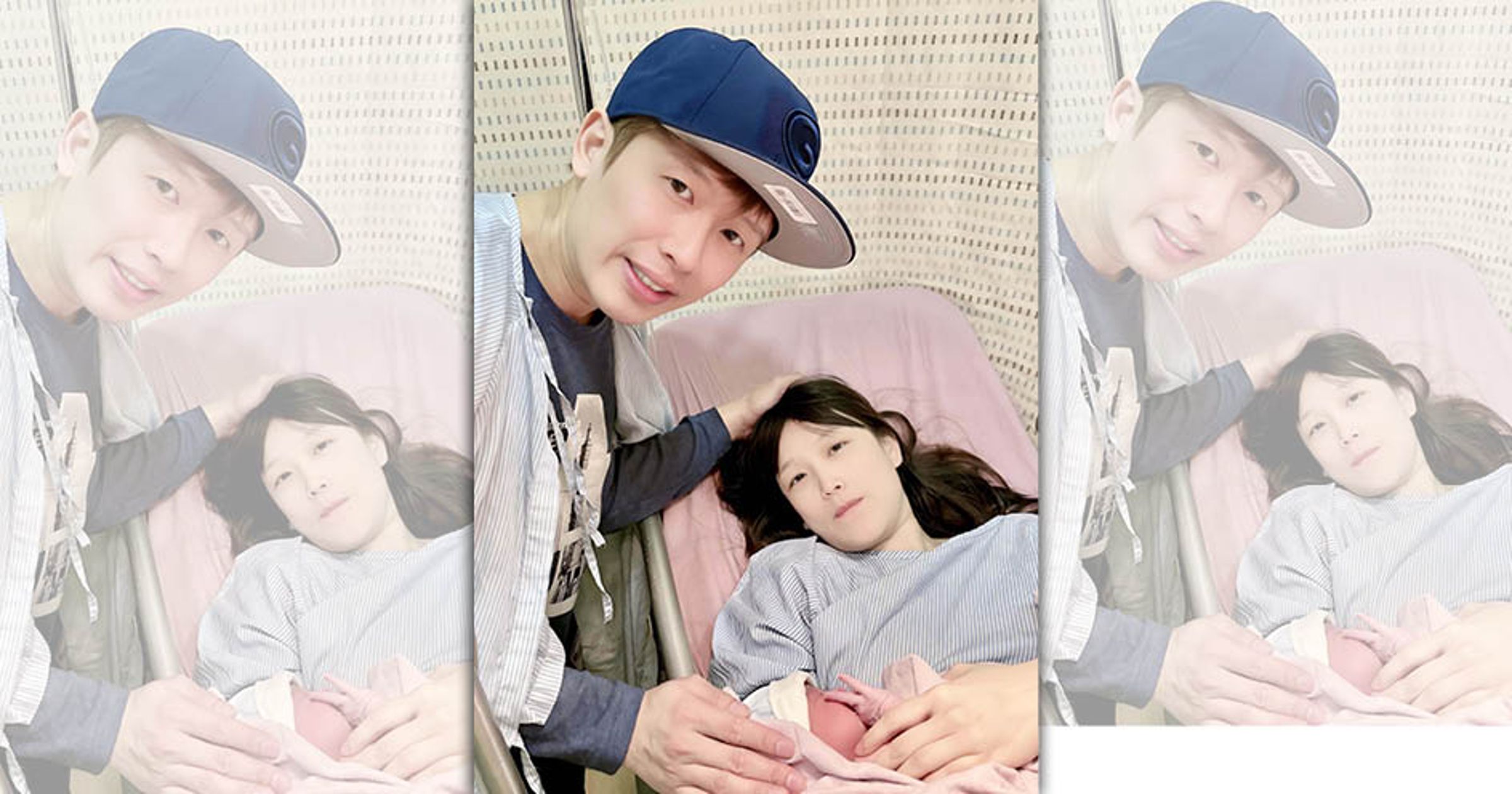 陳昶均與老婆陸依秀迎來寶貝女兒陳懿晴,一家三口幸福洋溢。(欣代唱片提供)