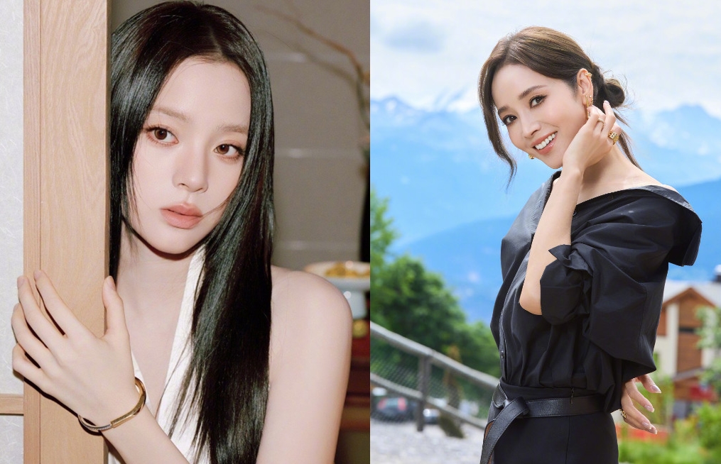 曾被點名的歐陽娜娜與侯佩岑目前尚未轉貼九三閱兵貼文。（翻攝微博）