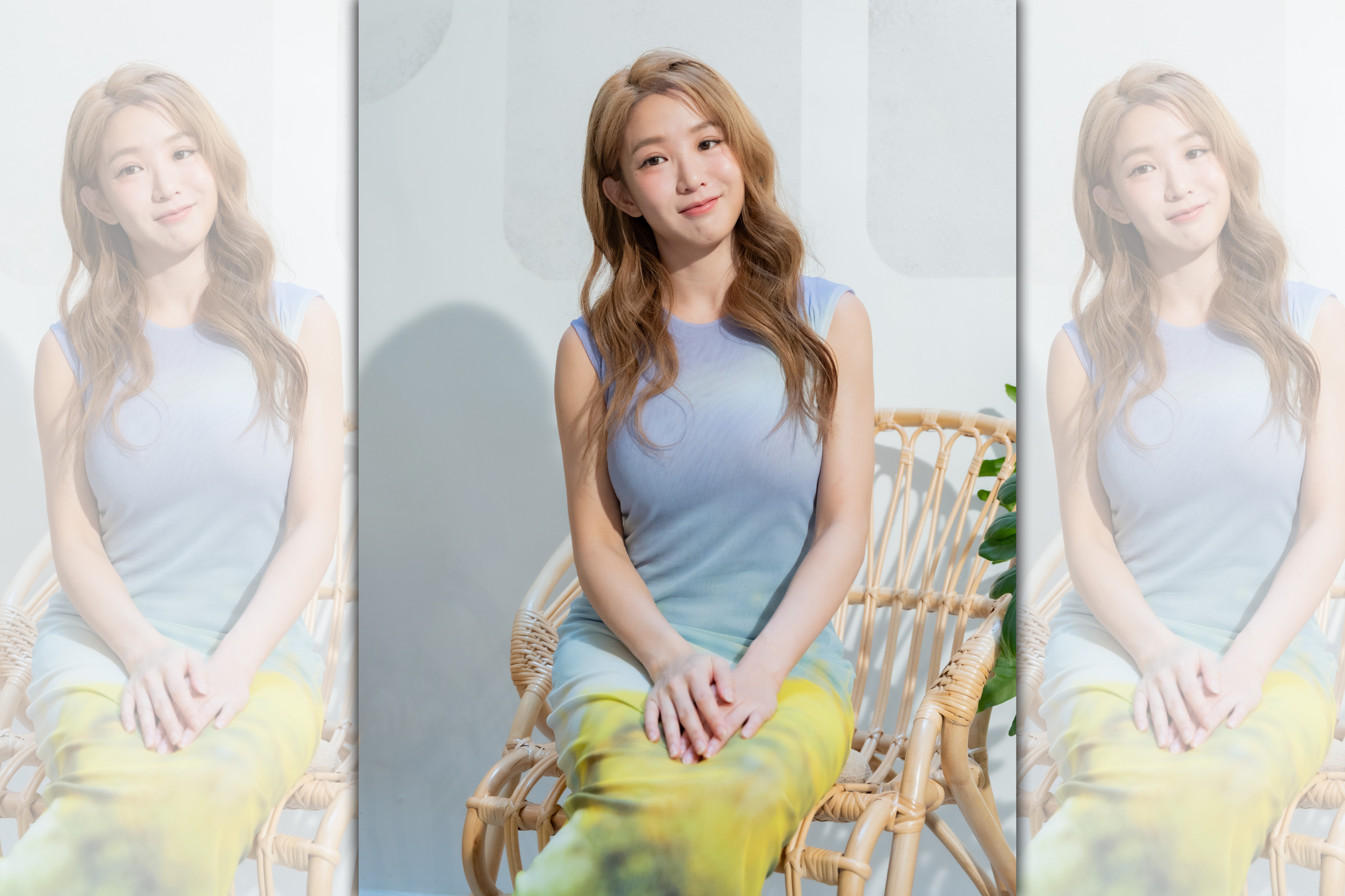 陪多個朋友拜月老廟，朋友都順利脫單，郭書瑤笑稱自己現在被視為「專業陪拜（月老）戶」。（威視提供）