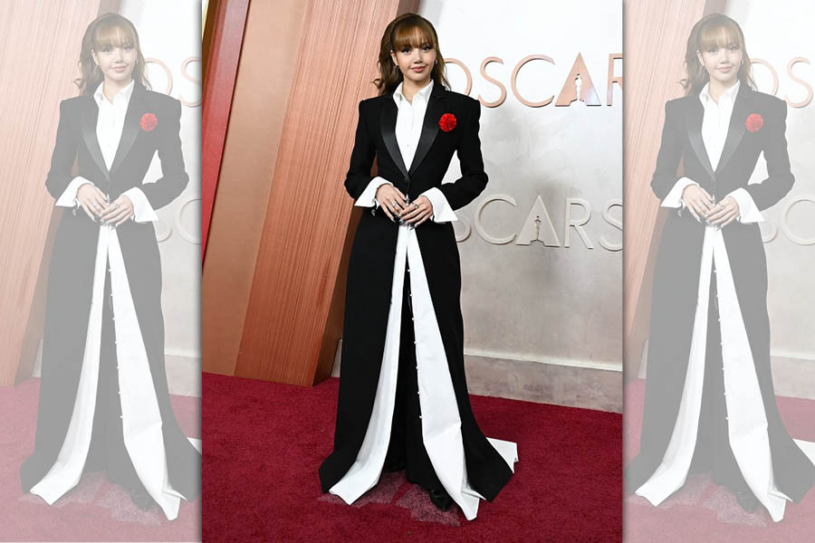 LISA在奧斯卡的戰袍竟不是出自高奢精品品牌，而是香港設計師Mark Gong量身訂做。（翻攝Mark Gong ING)