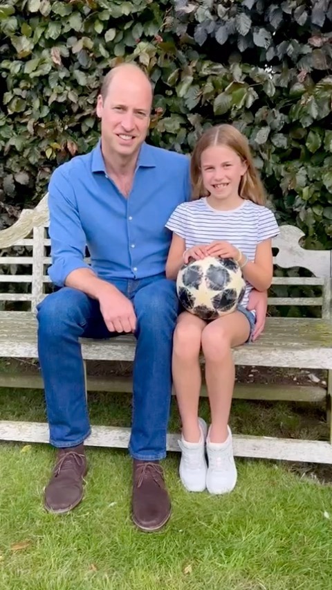 威廉王子和夏綠蒂公主，父女關係相當好。（翻攝princeandprincessofwales IG）