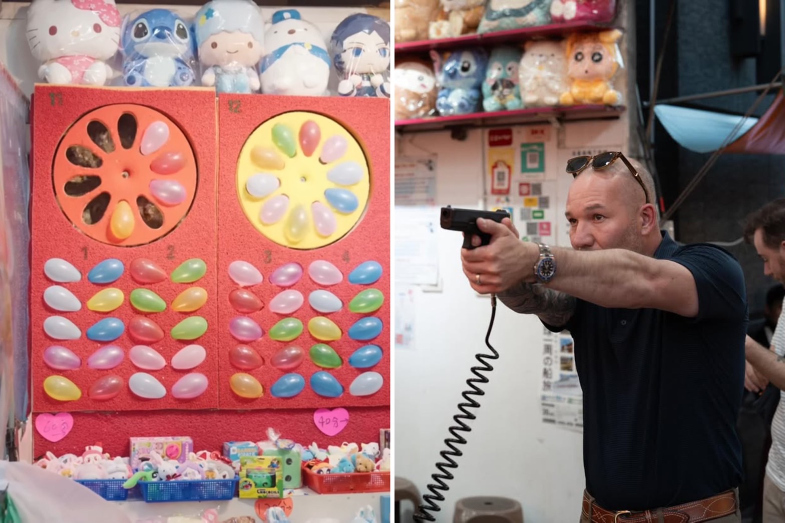 曾任美國海豹部隊的蕭恩萊恩大秀槍法，網友笑說射氣球店老闆要哭了。（翻攝Shawn Ryan YT、Threads）