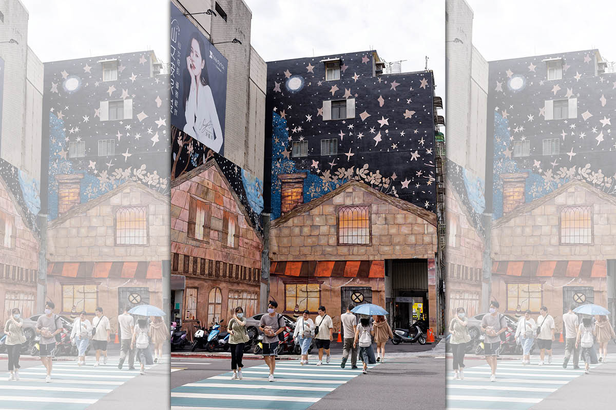 信四路轉角彩繪。