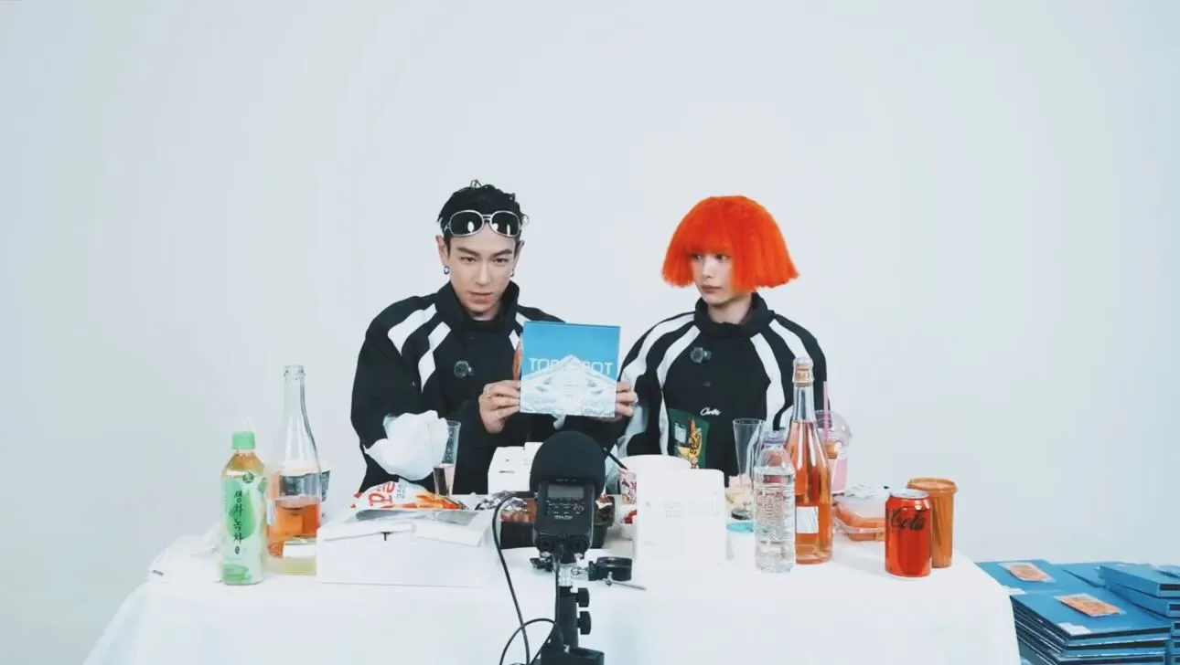 NANA曾登上T.O.P YouTube頻道宣傳〈Studio54〉，兩人一起看MV、吃東西互動自然。（翻攝T.O.P IG)