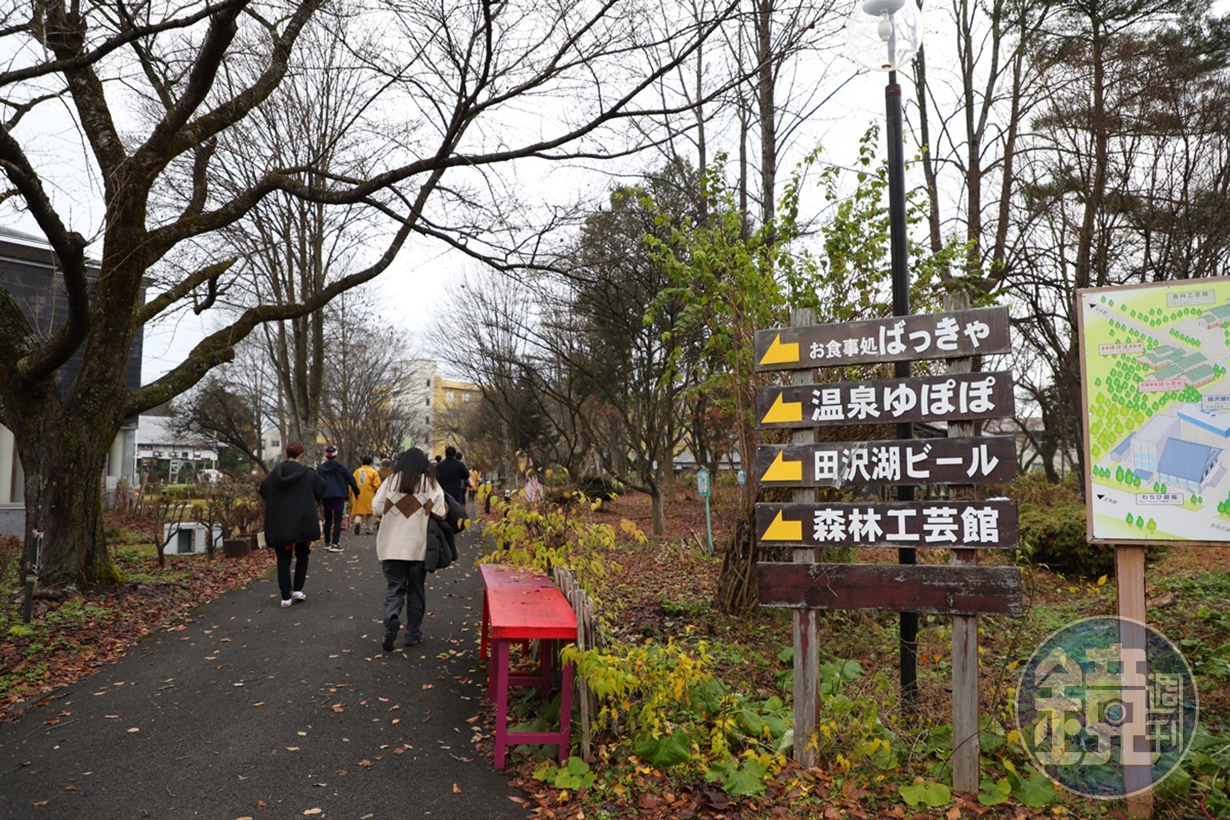 偌大的秋田藝術村除了劇場之外,還有餐廳、溫泉旅館、啤酒廠、工藝館等設施。
