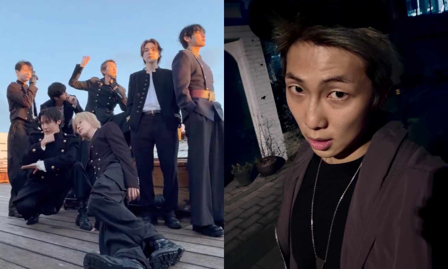 南韓天團BTS明（日）將在光化門廣場盛大回歸，隊長RM卻傳出腳踝受傷。（翻攝RM IG）