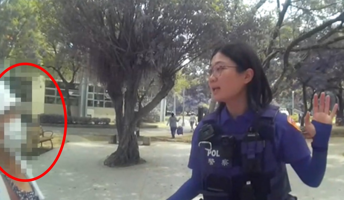 出手扯髮的蕭婦（左）稱誤以為對方是自己失散多年的女兒，因「裙子太短」才會出手教訓。（翻攝畫面）