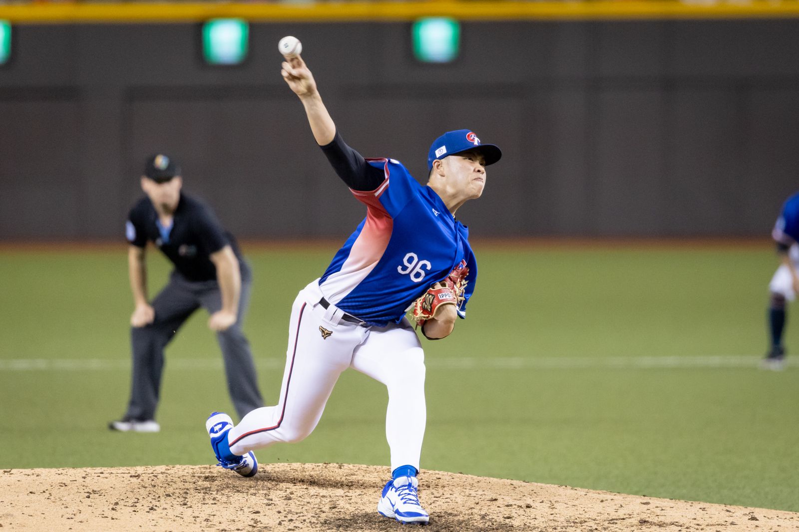 孫易磊今年2月代表台灣出戰WBCQ，助隊奪勝擊敗西班牙，取得晉級門票。（中華棒協提供）