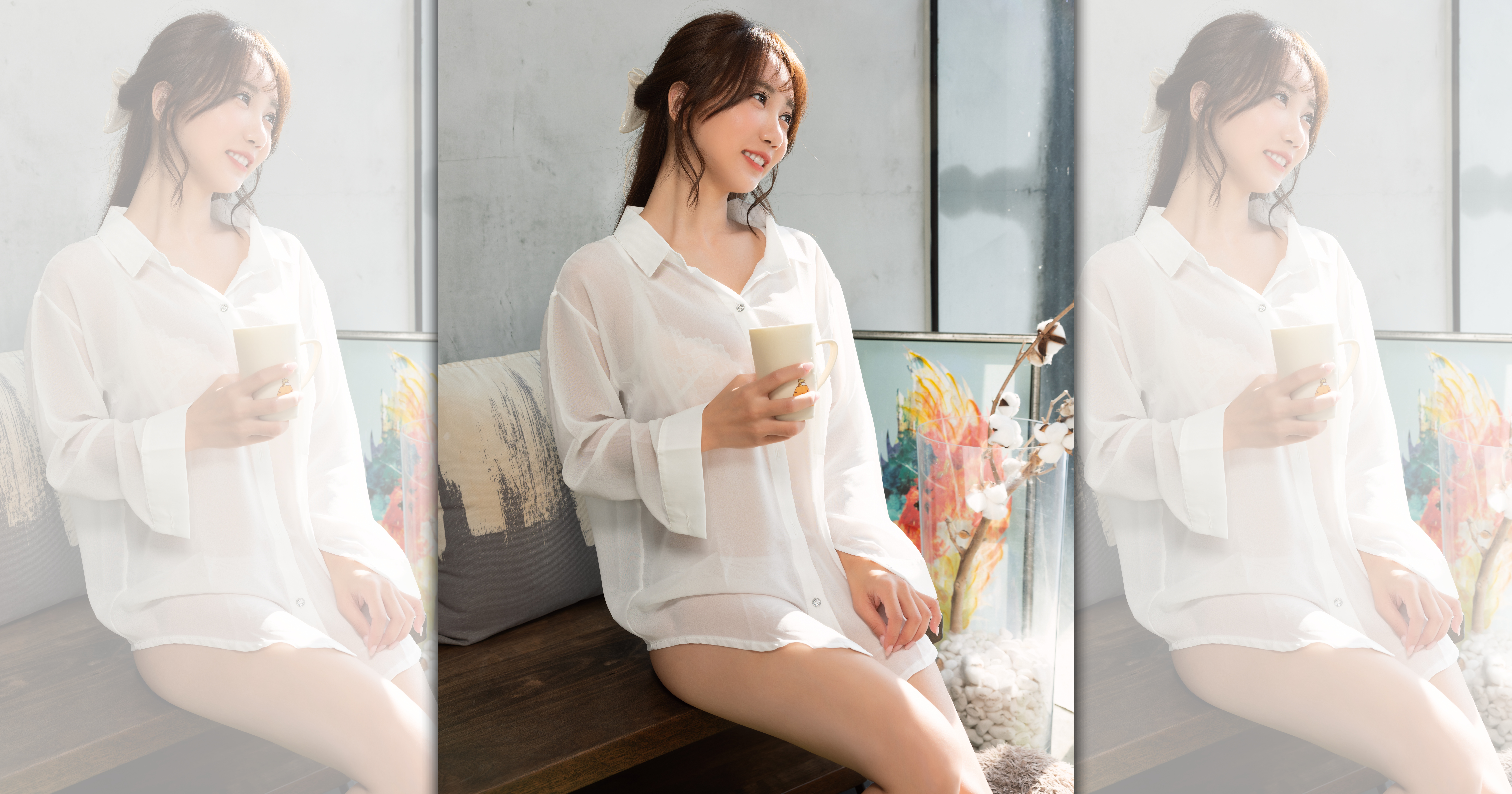 王芯羽日前推出首本實體寫真《芯裡都是你》，拍攝多種性感造型。（尖端出版提供）