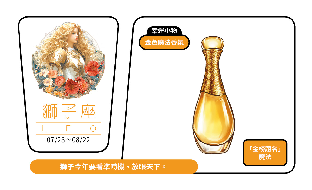 2026瑪法達大預言／獅子座的財富健康與幸運小物