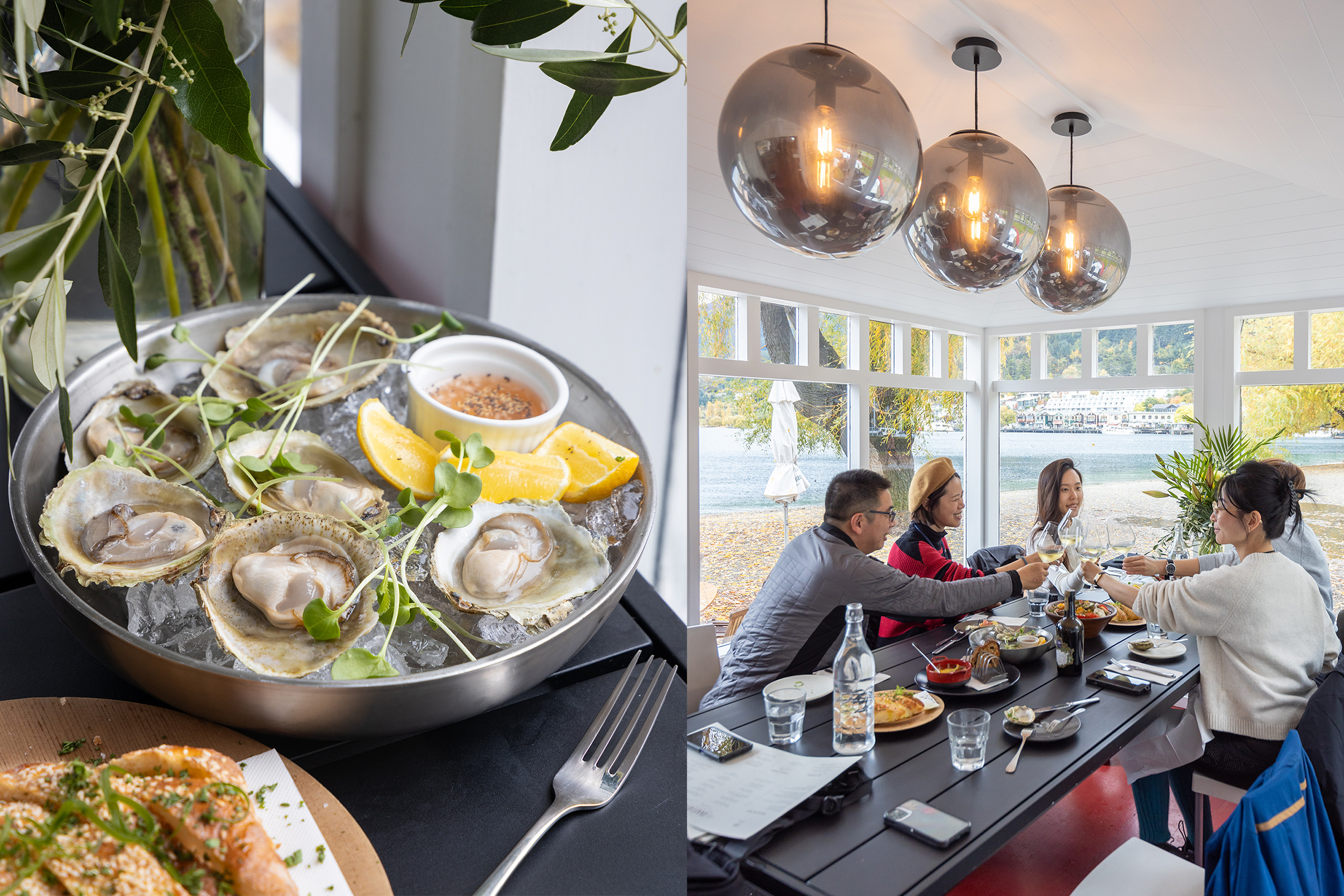 來到皇后鎮很推薦待在湖畔邊的「The Bathhouse」餐廳，享用由紐西蘭名廚Ben Bayly設計的一系列美味現代英式料理。