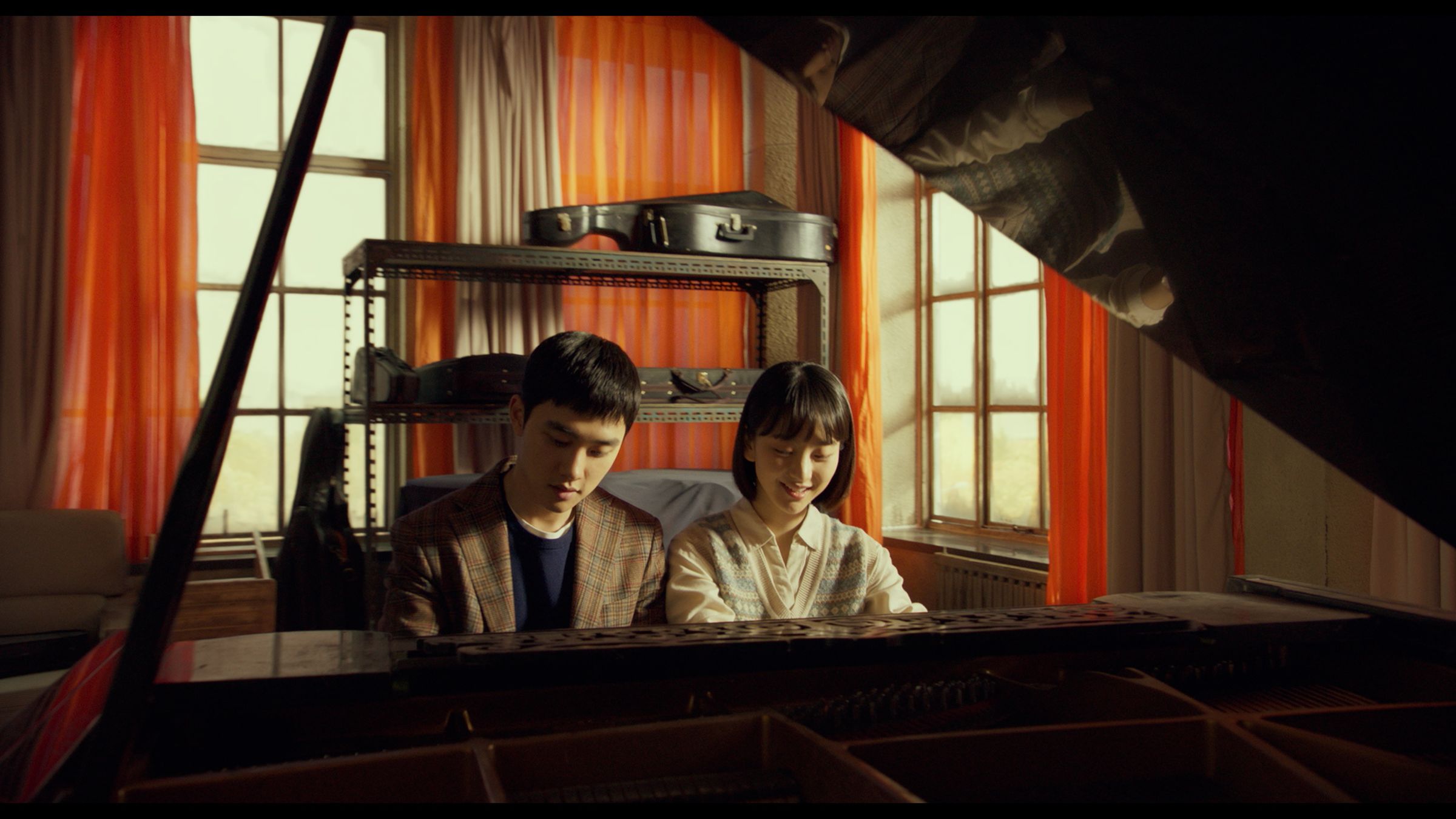韓版《不能說的秘密》中文片名為《給我一首琴的時間》，由都敬秀與元真兒出演。（網銀國際提供）