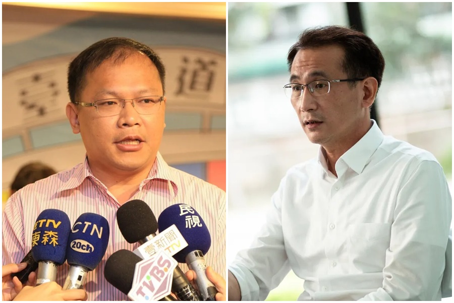 《賀瓏夜夜秀》爭議延燒，鄭運鵬（右）參加同天節目拍攝，卻遭王義川（左）質疑。（左圖翻攝自台中市政府網站、右圖本刊資料照）
