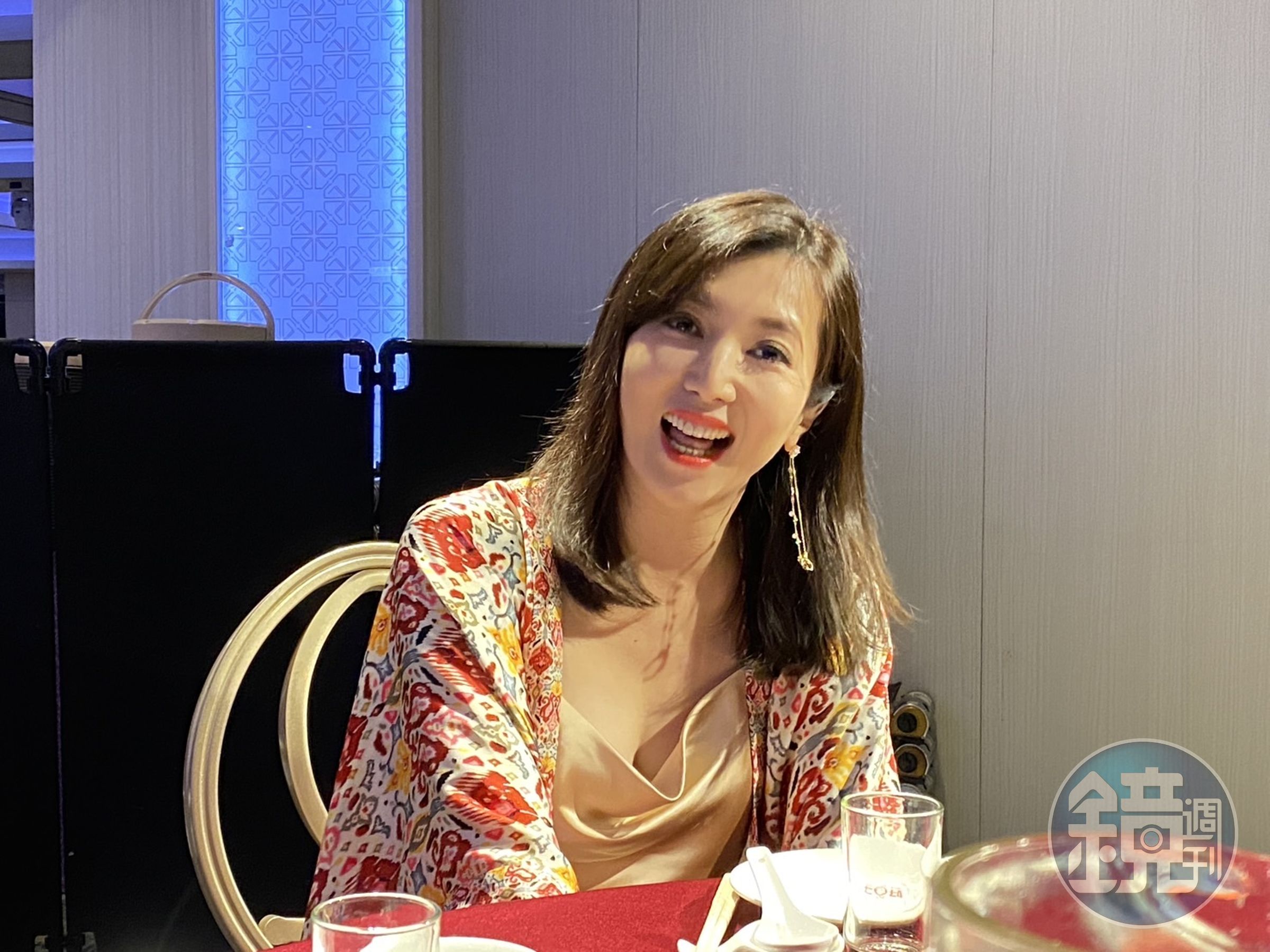 廖家儀特別從香港飛回台北參加殺青酒。(葉婉如攝)