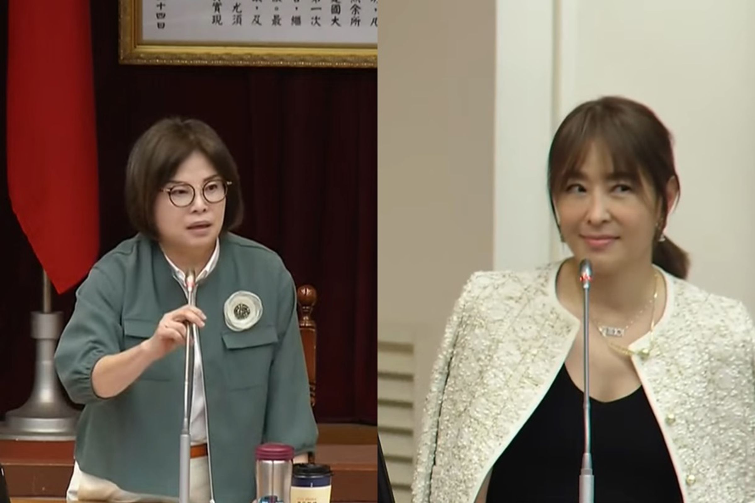 賈永婕下午受訪說明穿搭原因，針對綠委賴惠員點評穿衣不夠純樸，坦言有錯愕但沒有委屈。（翻攝自國會頻道 YT）