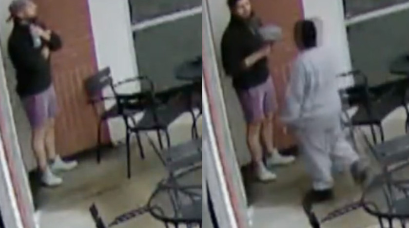 富豪巴斯比斯原本只是家中遇到火警警報，狼狽躲去咖啡店暫時休息，沒想到遇到善心男孩想捐錢給他幫助。（翻攝X@CBSEveningNews）