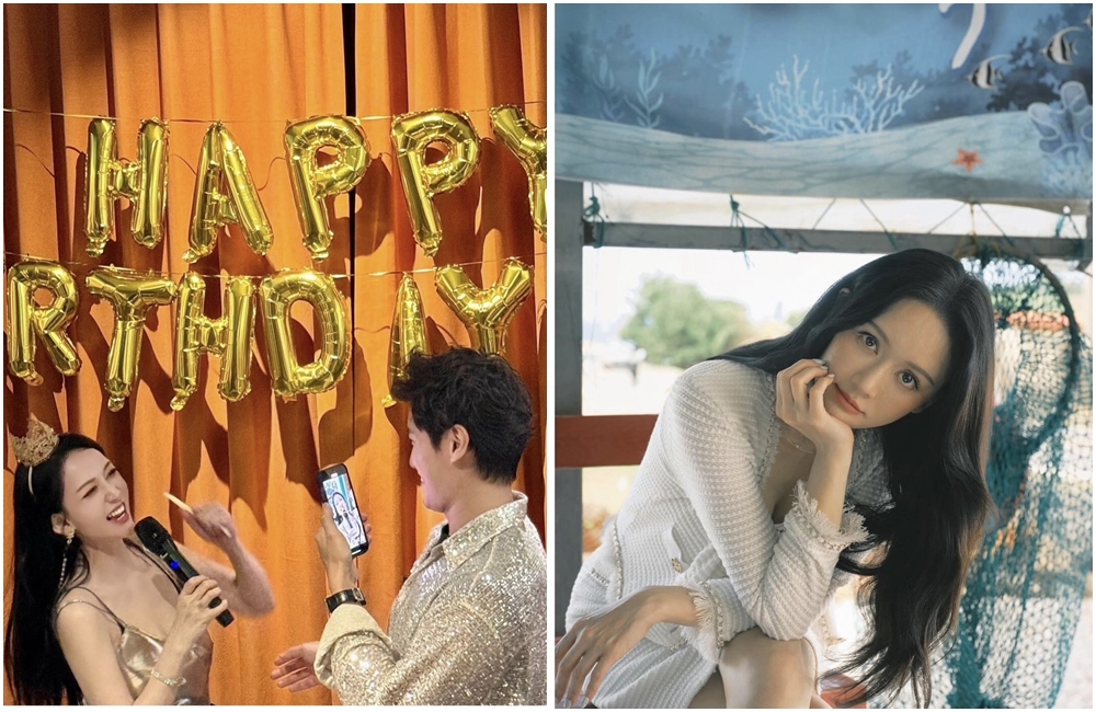 陳喬恩今年四月分享和老公過生日的模樣。（翻攝自IG）