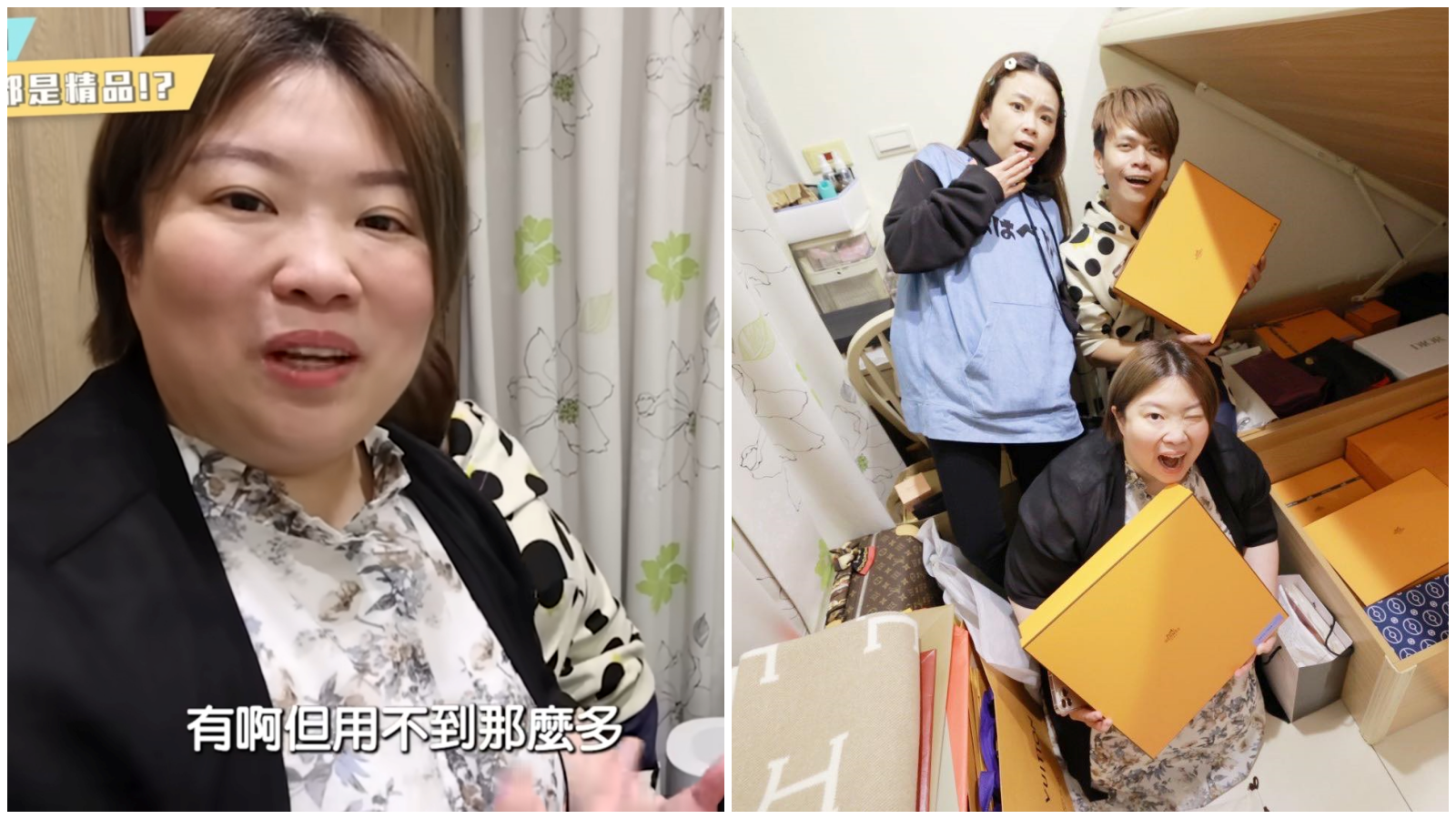 蔡阿嘎晚間發布正式聲明，回擊因捏造A、B合約詐財被開除前員工蘿拉（左）對他的指控。（翻攝蔡阿嘎臉書、YT）