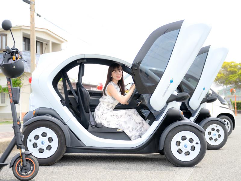 姬島環保電動車以最環保的方式旅行。（大分縣政府提供）  