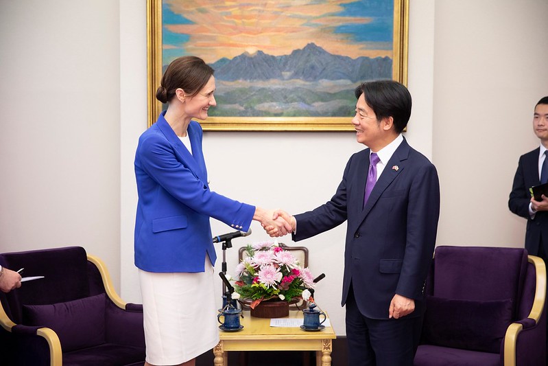 賴清德副總統今接見立陶宛國會議長希米利特訪問團。（總統府提供）