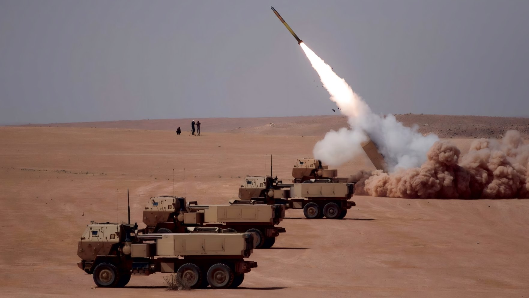 目前台灣向美國增購的海馬士多管火箭系統發價書,首期款項支付截止日即將在本月30日到期。(翻攝自U.S. Army Acquisition Support Center FB)