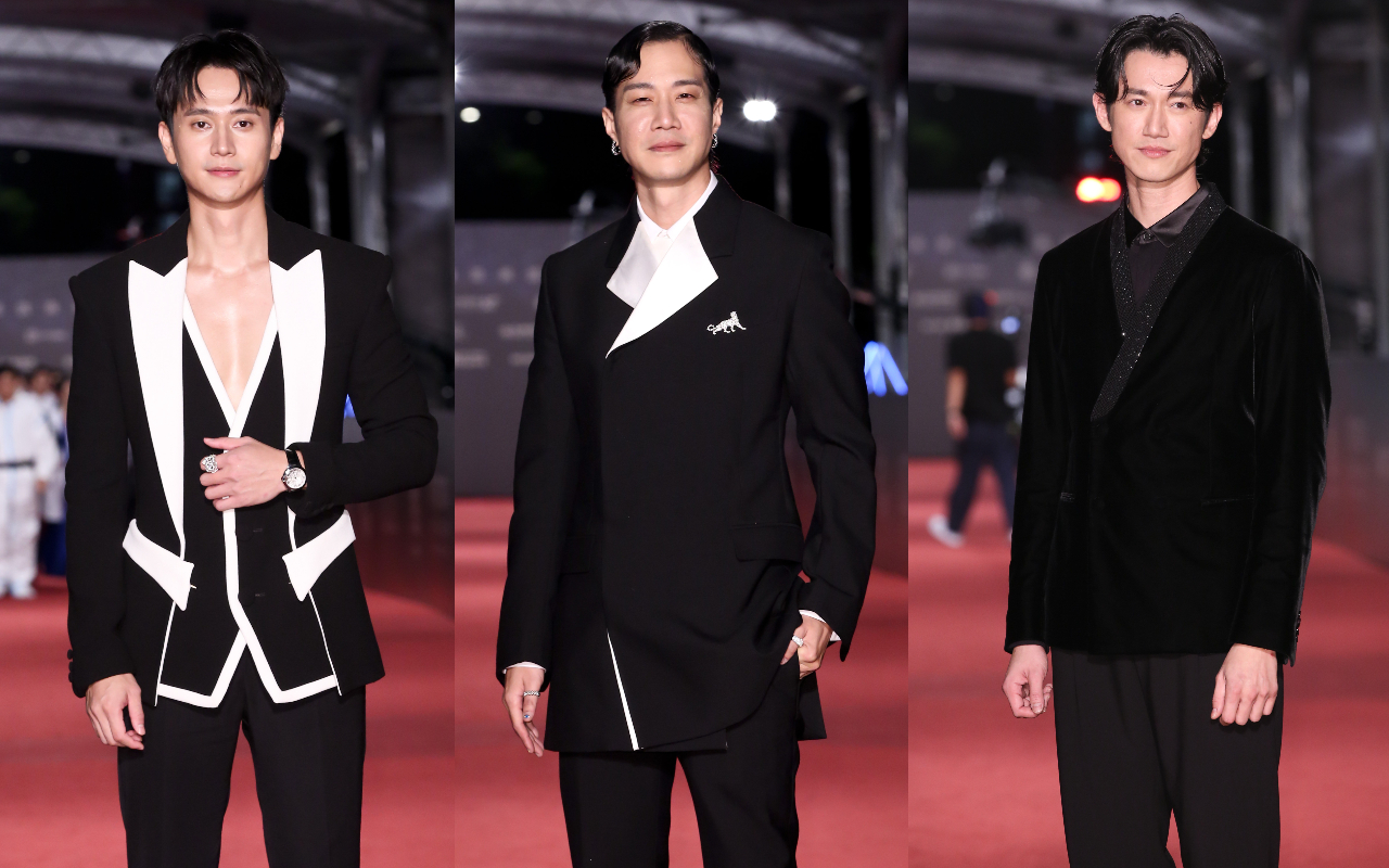 劉冠廷（左圖）、薛仕凌（中圖）、吳慷仁（左圖）爭金鐘紅毯第一帥。