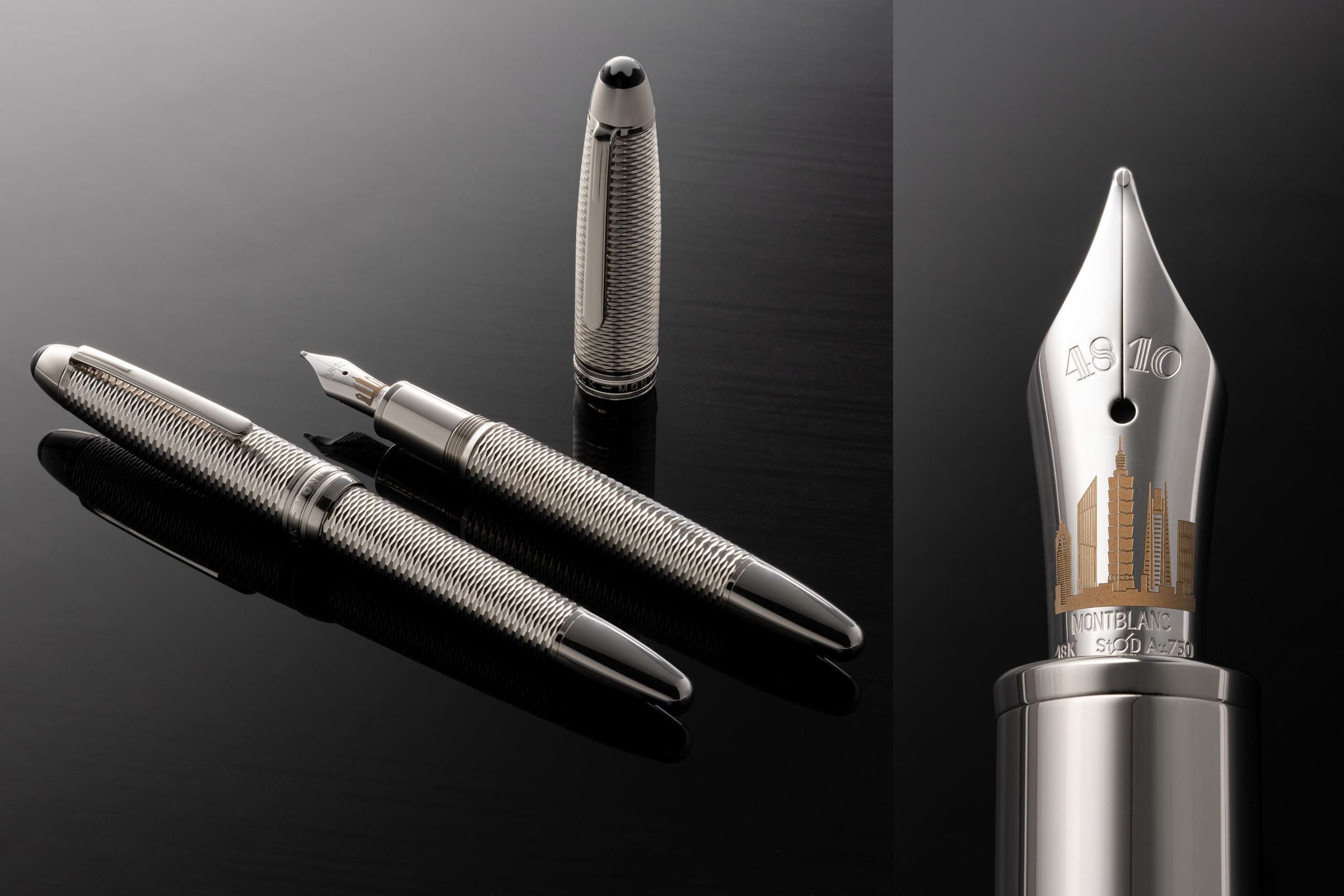 大師傑作幾何系列台北城市限定筆尖「City Nib」鋼筆。(萬寶龍提供)