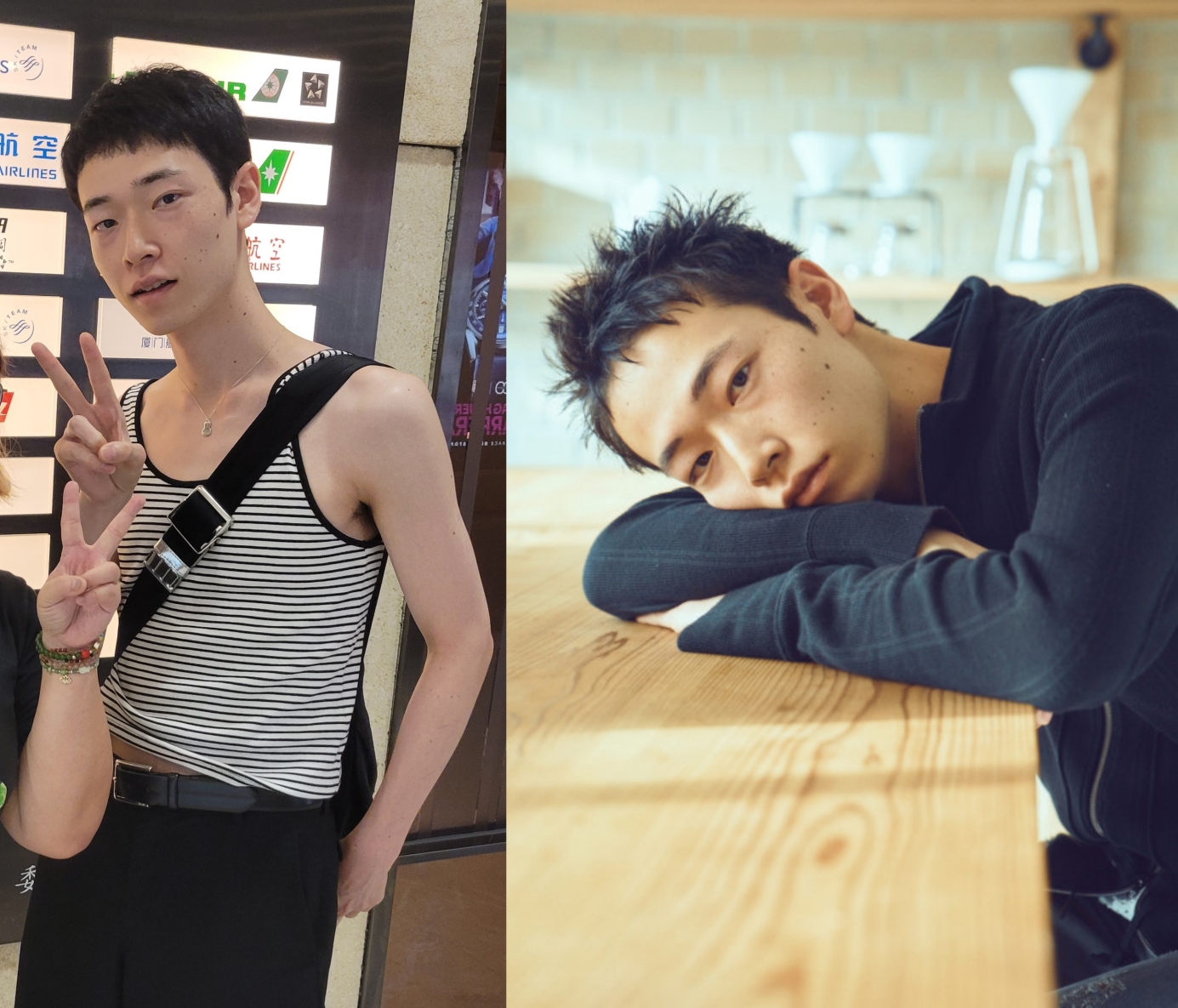 本刊在松山機場直擊到《夏日咖啡男友》參演者亮太本人，他結束在台的工作準備返日。（讀者提供）