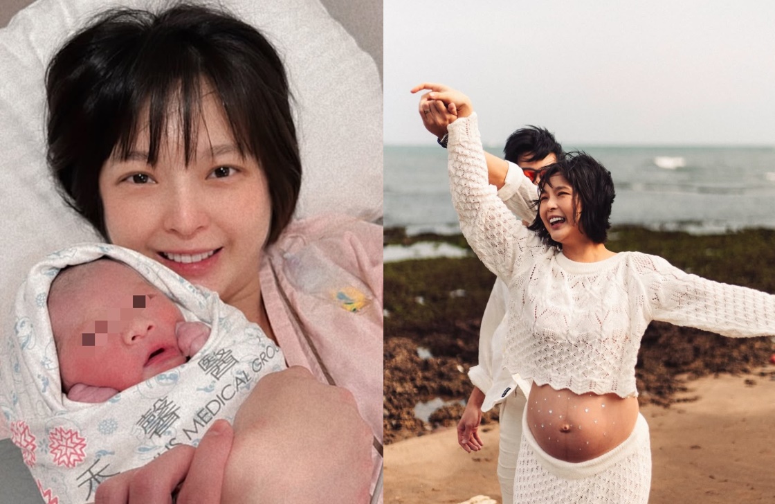 藝人「小豬」黃沐妍宣布兒子「錢錢」平安誕生。（翻攝自Instagram@tystarpiggggg）