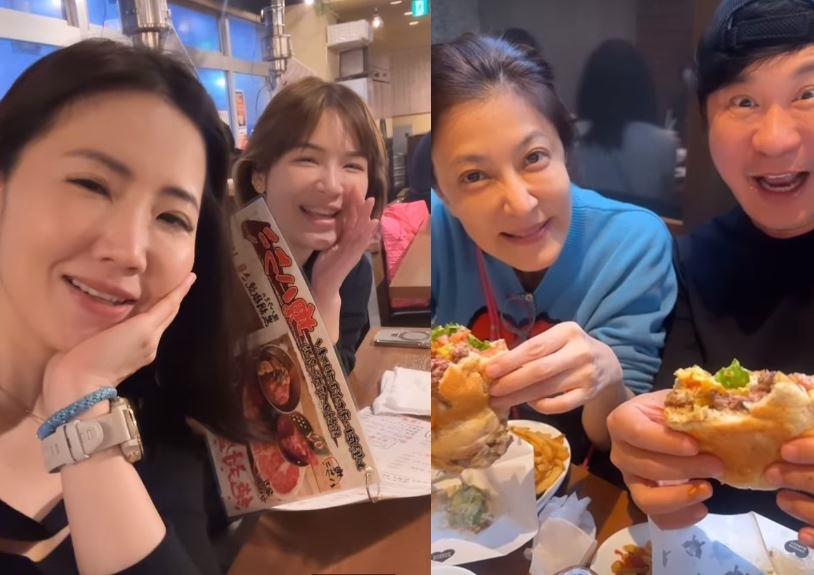 謝忻在日本幫陳沂慶生，她和胡瓜、丁柔安差點沒飯店住。（翻攝自謝忻IG）