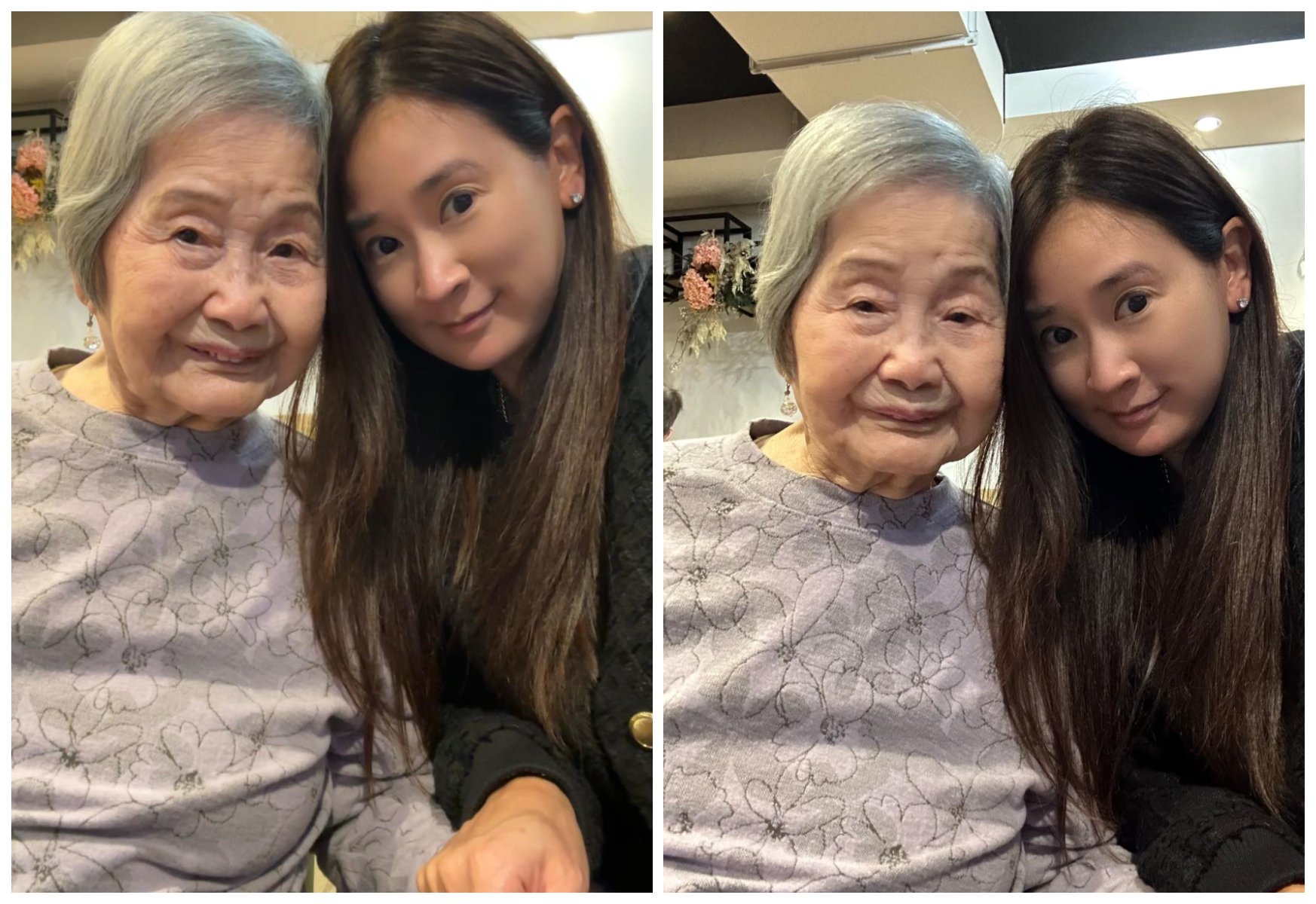 李晶晶的阿嬤快104歲,氣質優雅。(翻攝李晶晶臉書)