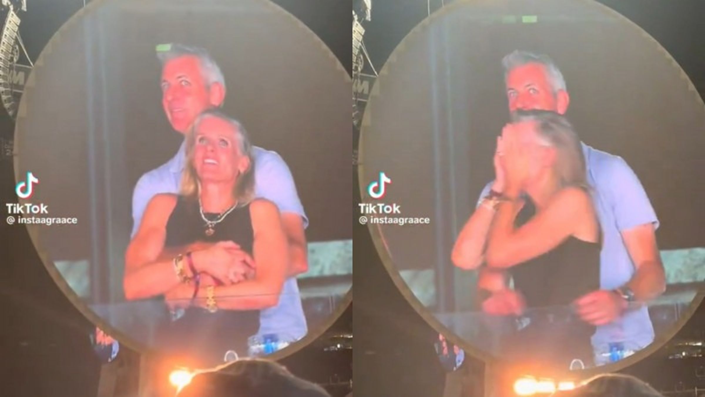Coldplay演唱會意外成大型捉姦現場，掀起高度討論。（翻攝自TikTok）