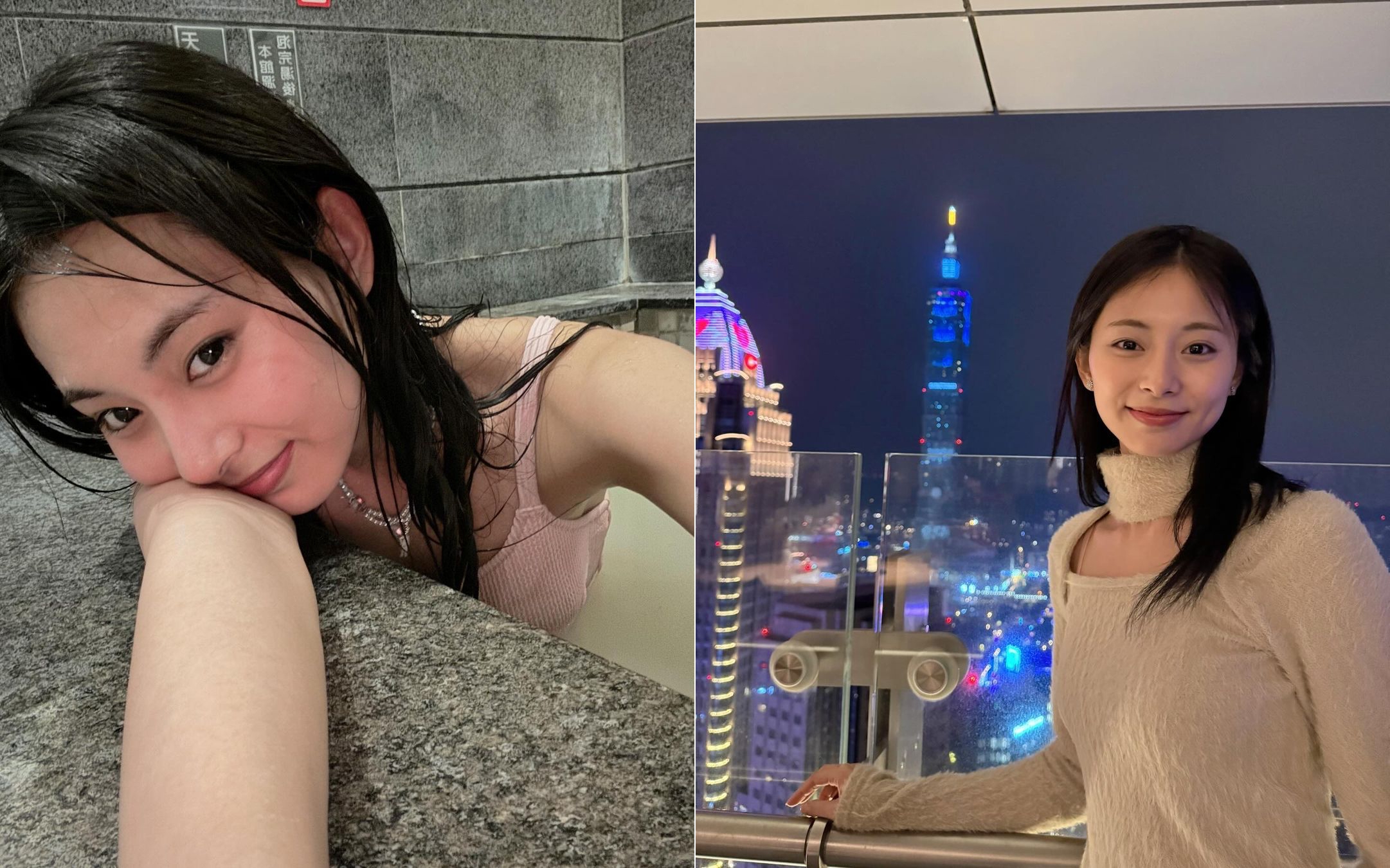 子瑜在社群更新多張美照，原來子瑜跨年和大家一樣在看台北101煙火啊！（翻攝子瑜INS）