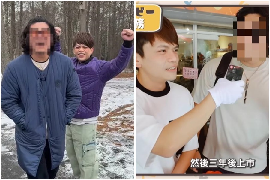 蔡阿嘎團隊中的「G卡姐夫」被網友爆料疑似就是協助詐團騙財1.2億的銀行員。（翻攝自YouTube@hahababyTW、G卡姐夫IG）