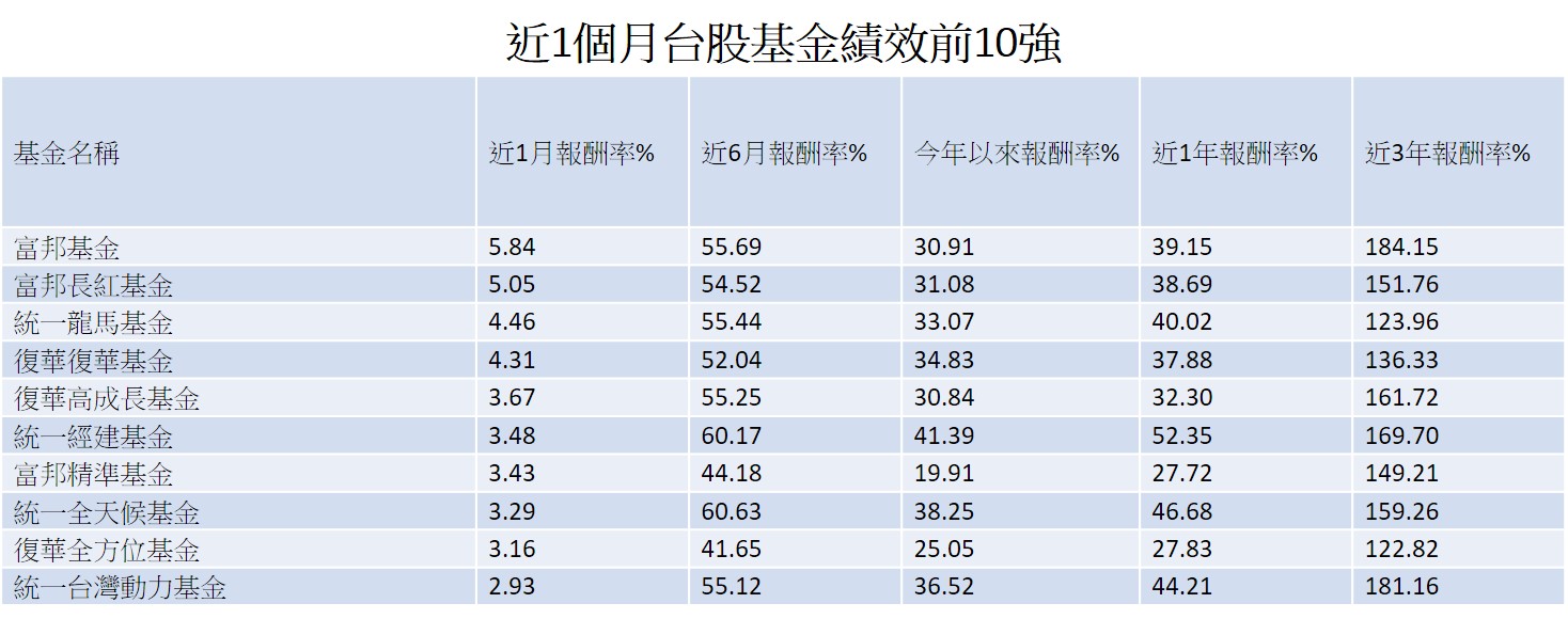 資料來源:CMoney,2025/11/21;公會分類:國內一般股票型