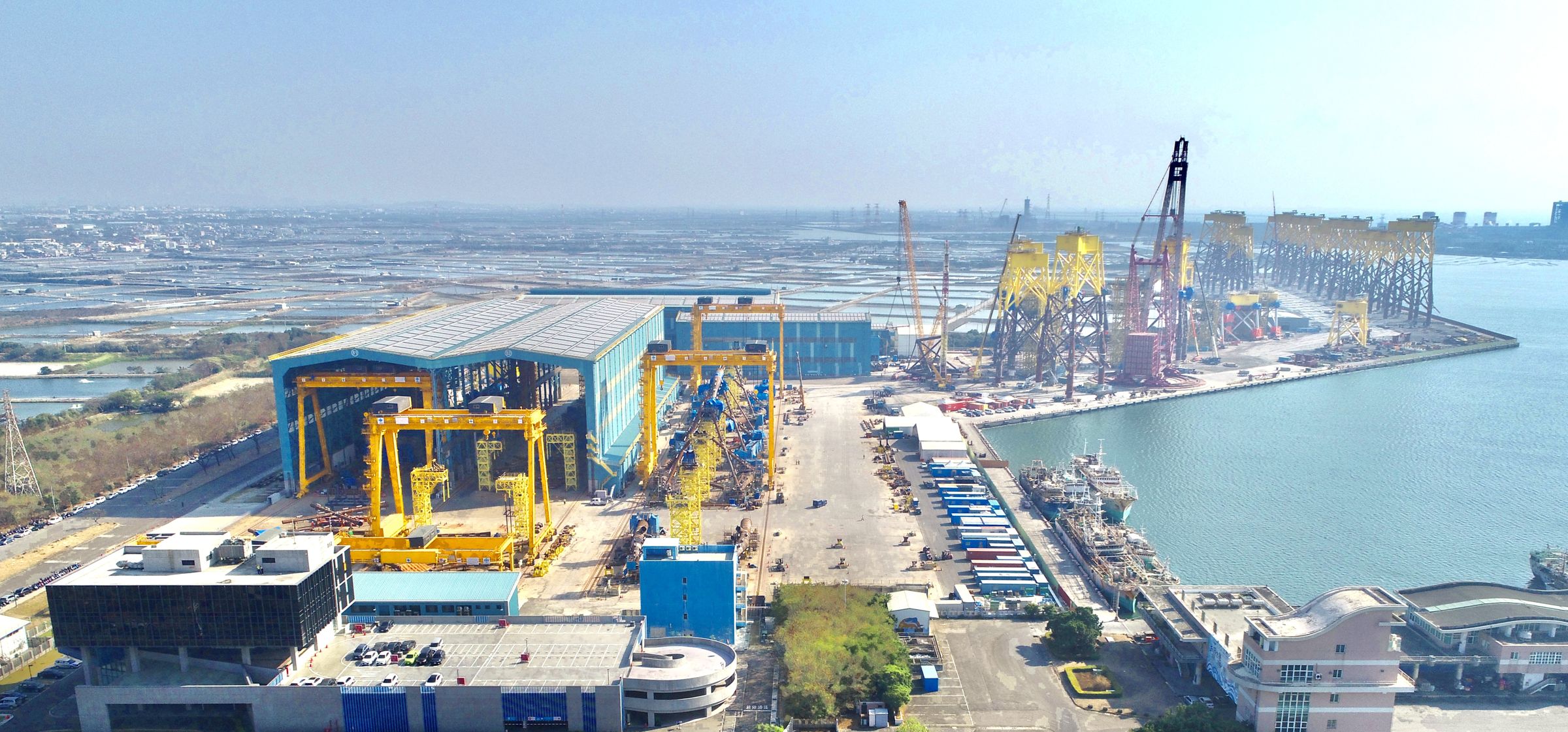 興達海基為國內專業水下基礎產製廠商，將與中能發電合作開課培育人才。（業者提供）