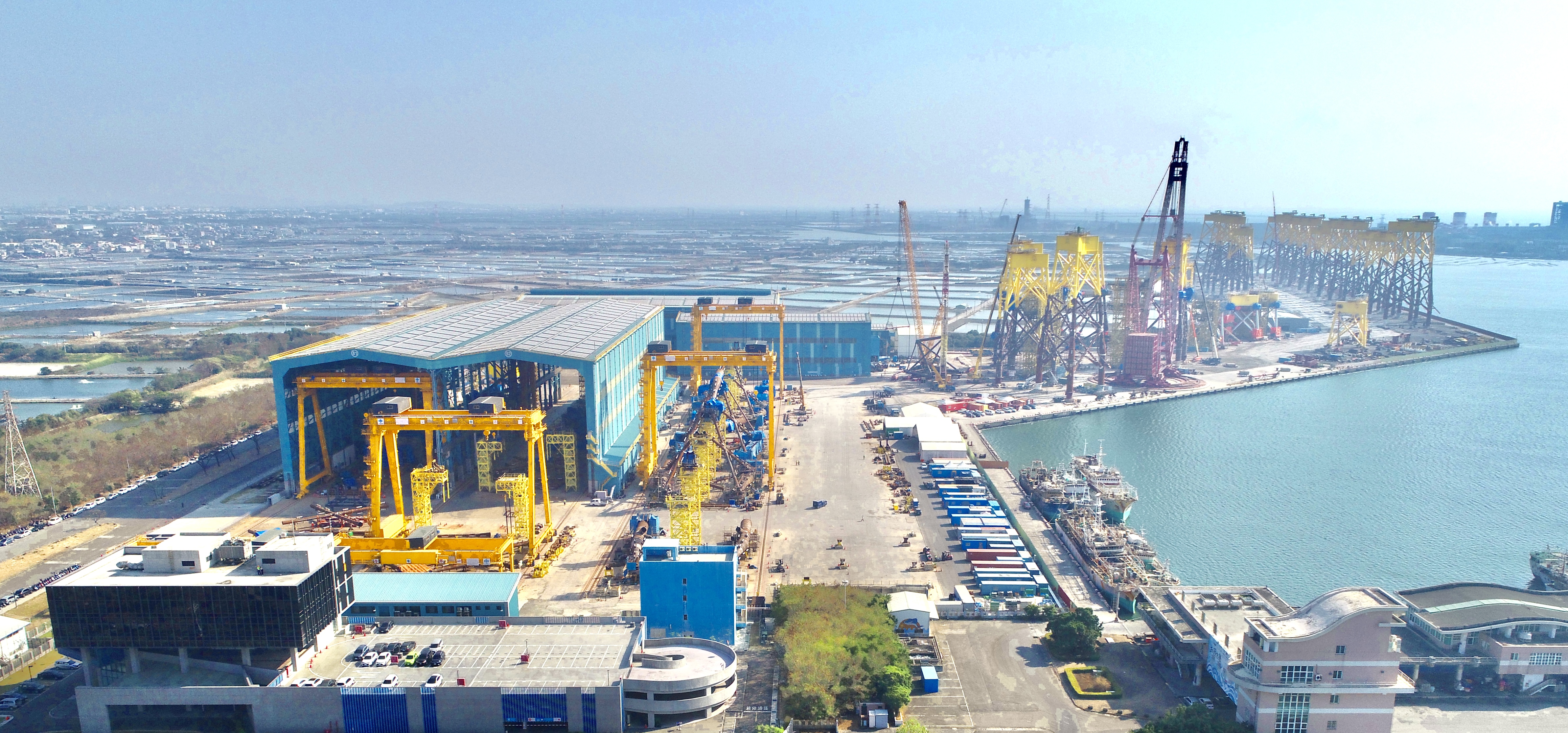 興達海基為國內專業水下基礎產製廠商，將與中能發電合作開課培育人才。（業者提供）