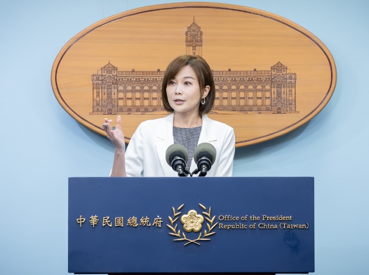 日本明年防衛費創史上最大規模，總統府發言人郭雅慧嘆，反觀台灣「總預算至今未付委審查」。（總統府提供）