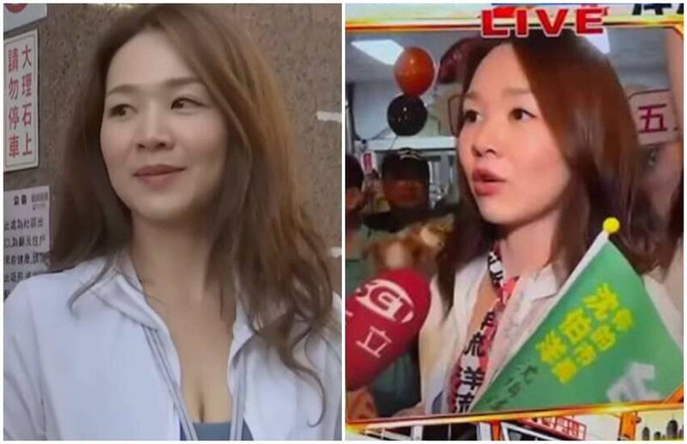 民進黨立委、台北市長候選人沈伯洋18日到松山信義選區舉辦造勢活動,小14歲的堂姑因外型出眾,掀起大票網友關注與討論。(翻攝自Threads)