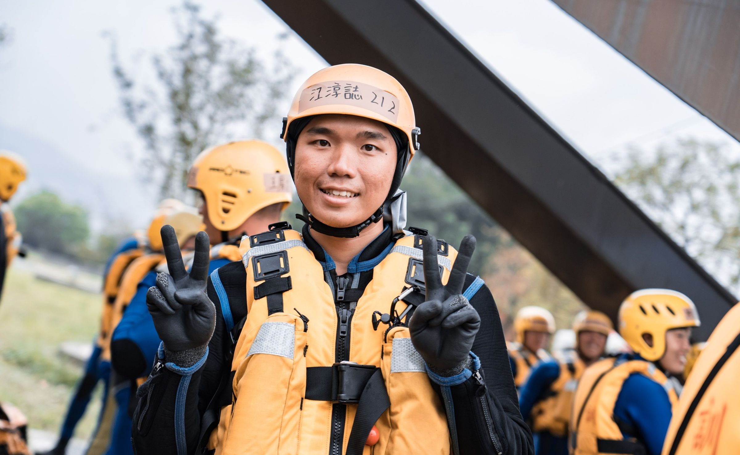 家住新竹市的江淳誌擔任救護志工已9年，目標是成為一名高級救護員。（翻攝新竹縣消防局臉書）