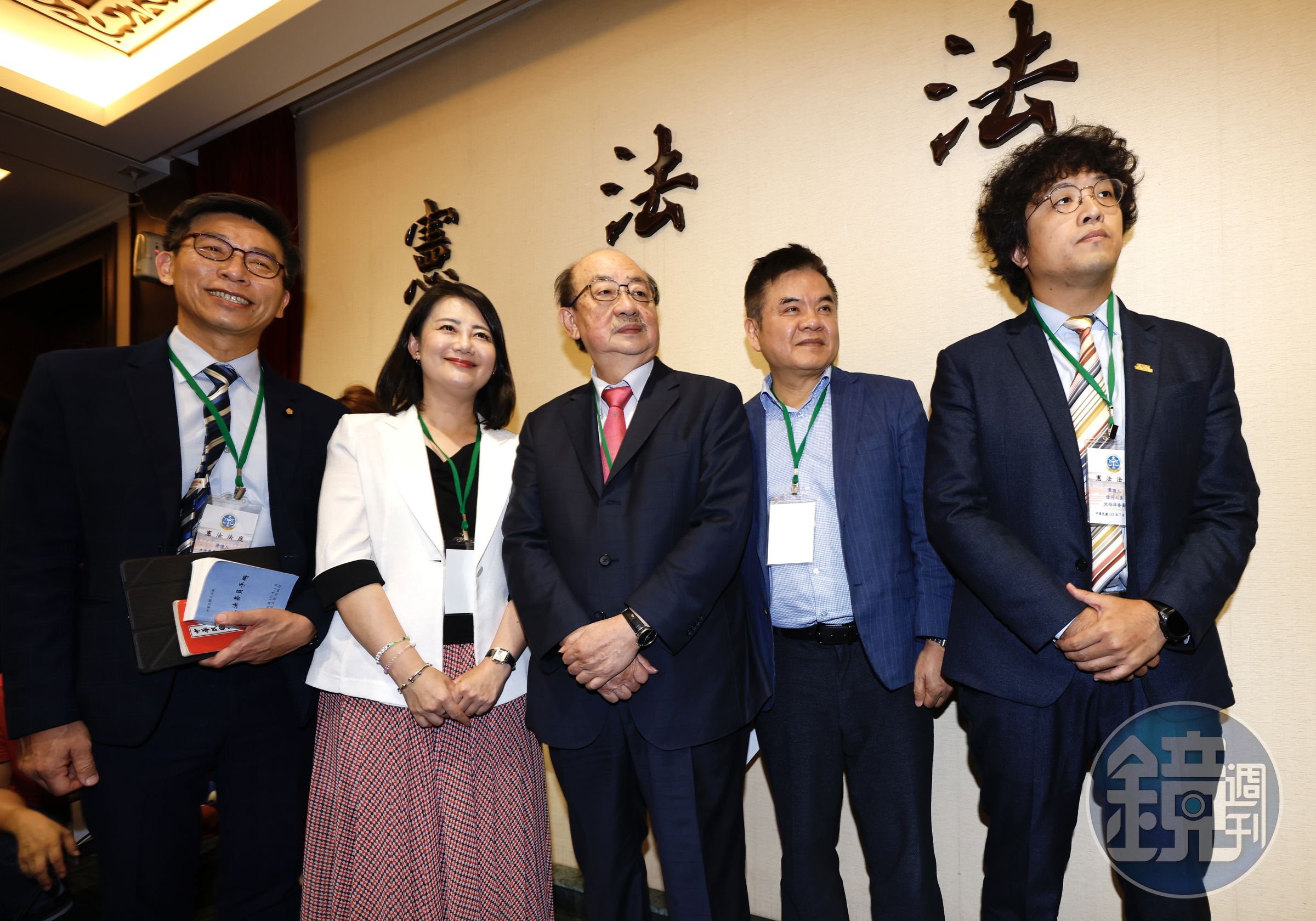 憲法法庭於今日開庭審理針對國會職權修法是否准予暫時處分,圖為民進黨團出席代表。