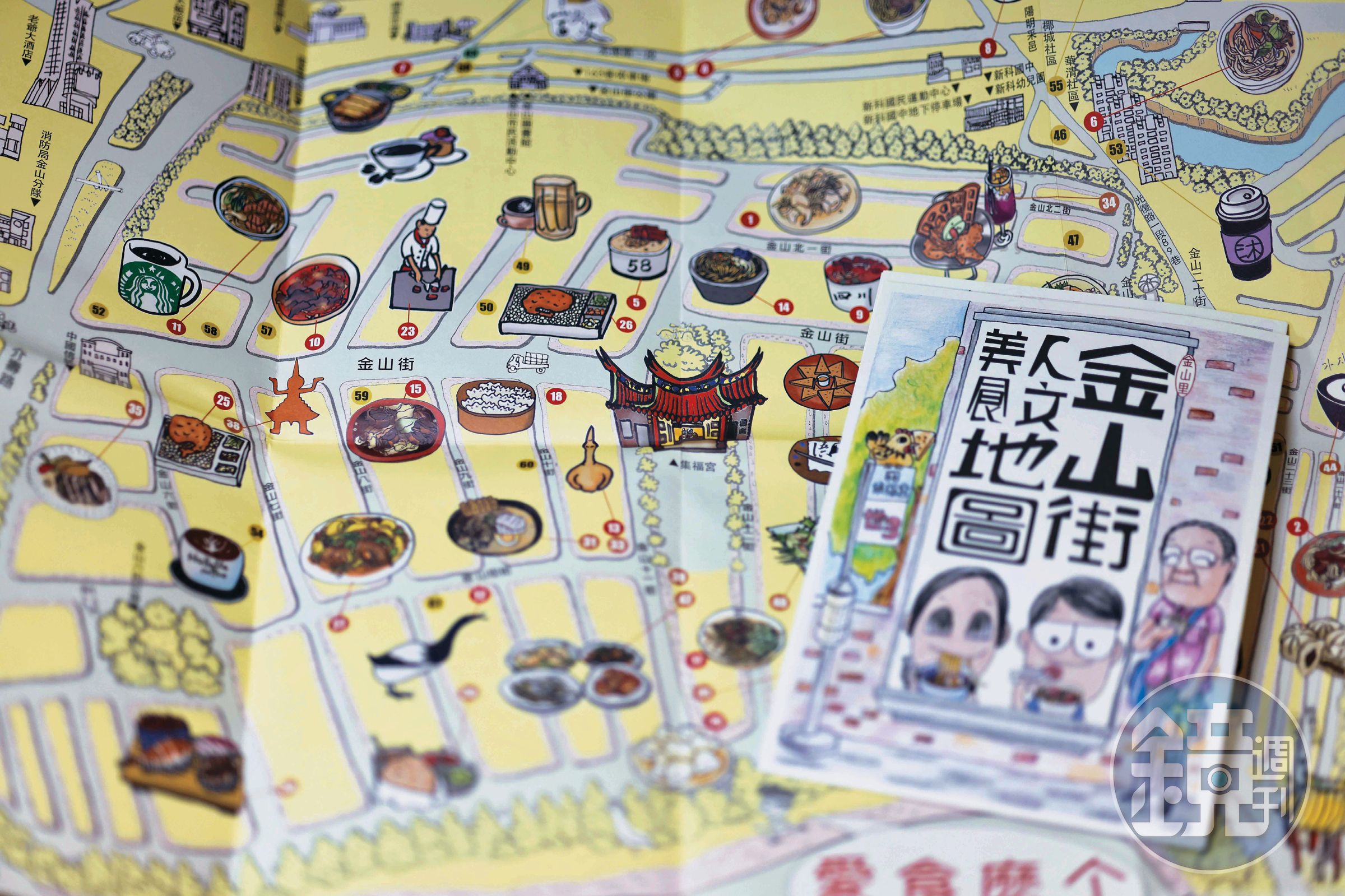 高采琳繪製的人文美食地圖，深獲在地居民喜愛。
