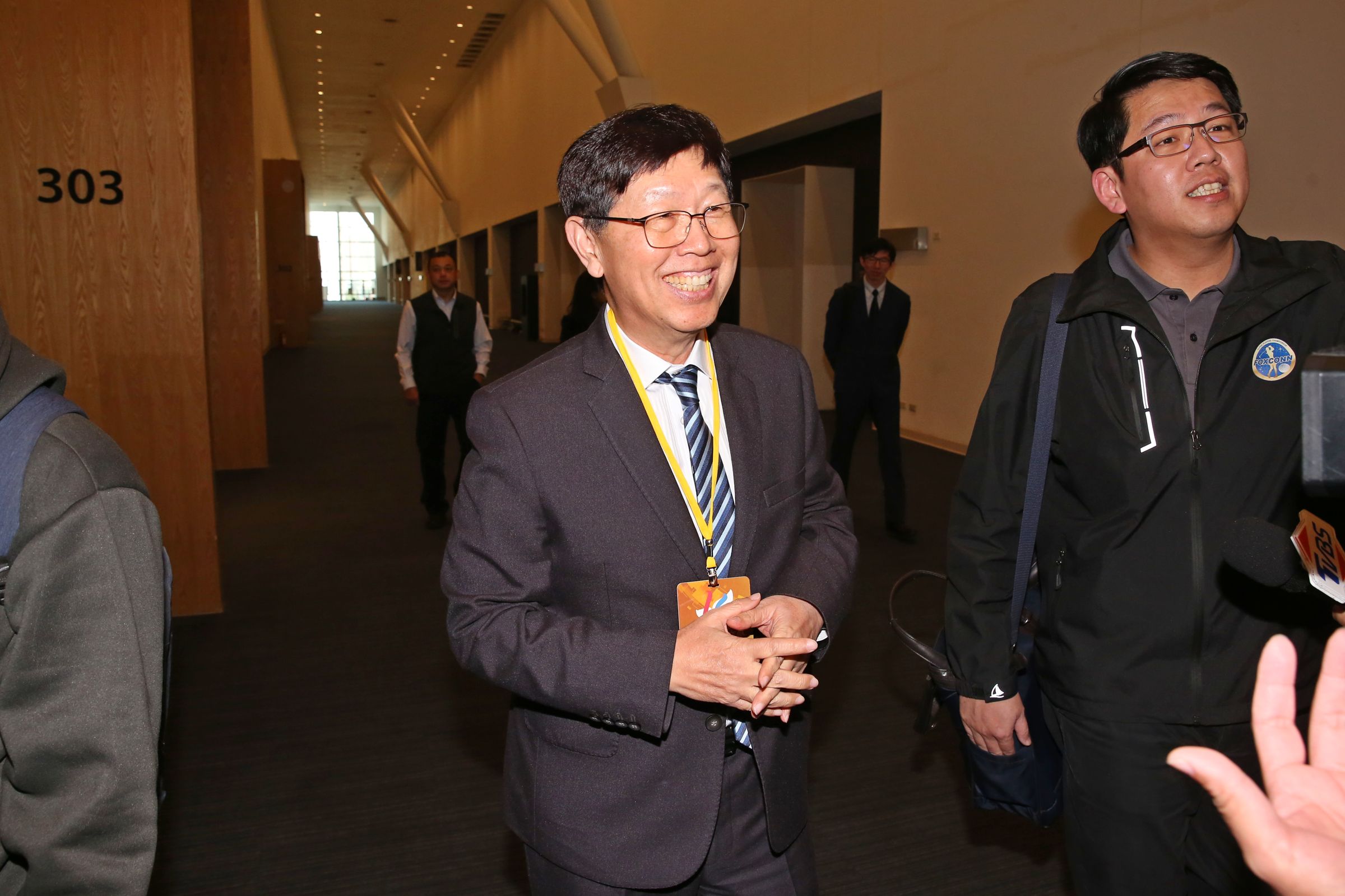 劉揚偉主持法說會，表示「現在訂單能見度比之前來得更好」。（本刊資料照）