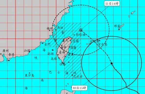 中颱巴威來了！暴風圈估明清晨觸陸　今晚開始風雨越來越劇烈