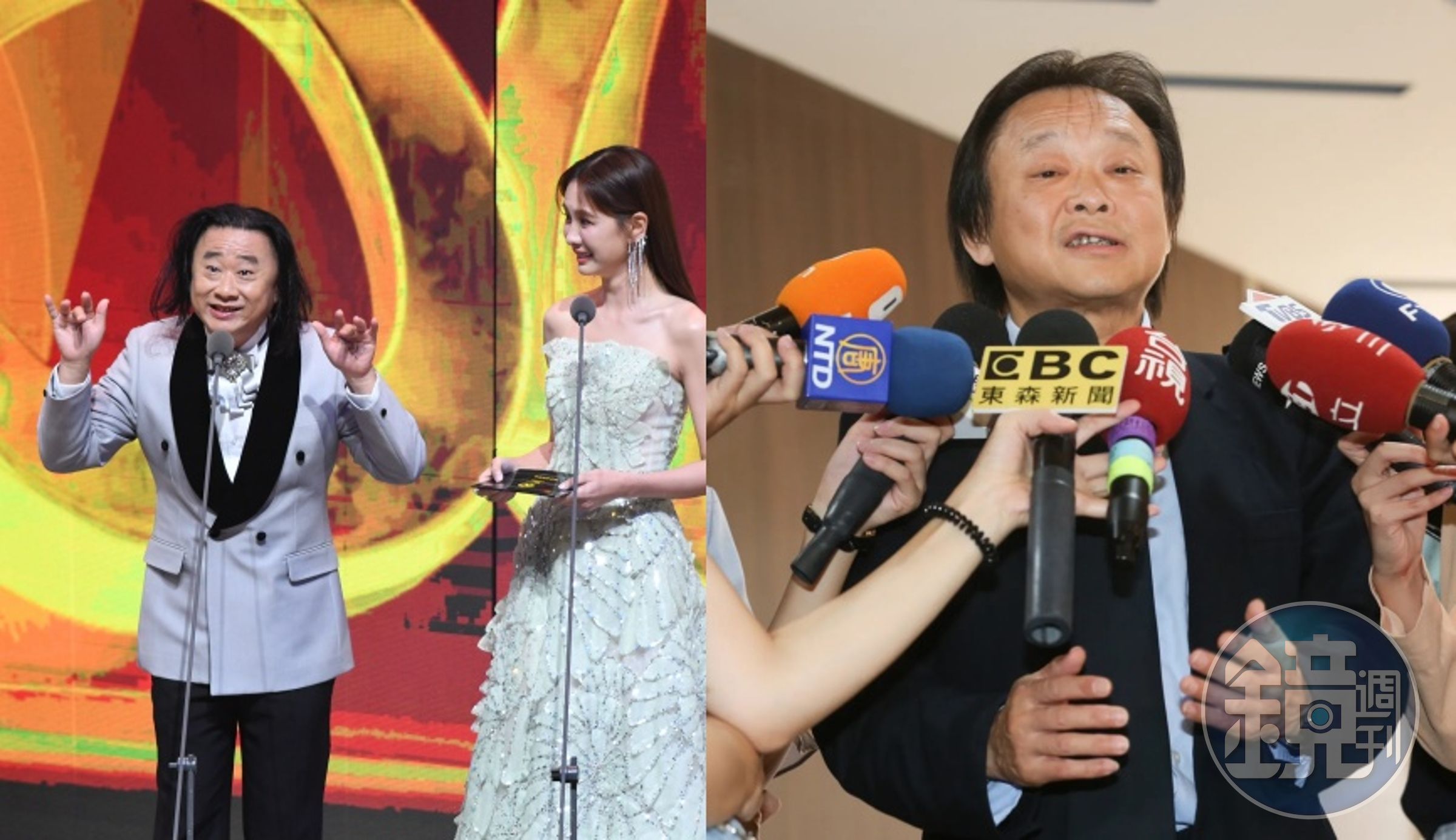 邰智源金鐘獎頒獎突放下頭髮,完美神還原王世堅,笑翻全場。而王世堅得知被模仿後也親自回應了。(三立提供 / 本刊資料照)