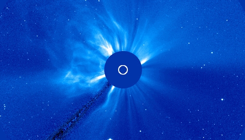 中度磁暴預計持續影響約15小時，衛星導航、無線電通訊恐短暫中斷。（取自氣象署太空天氣辦公室官網）