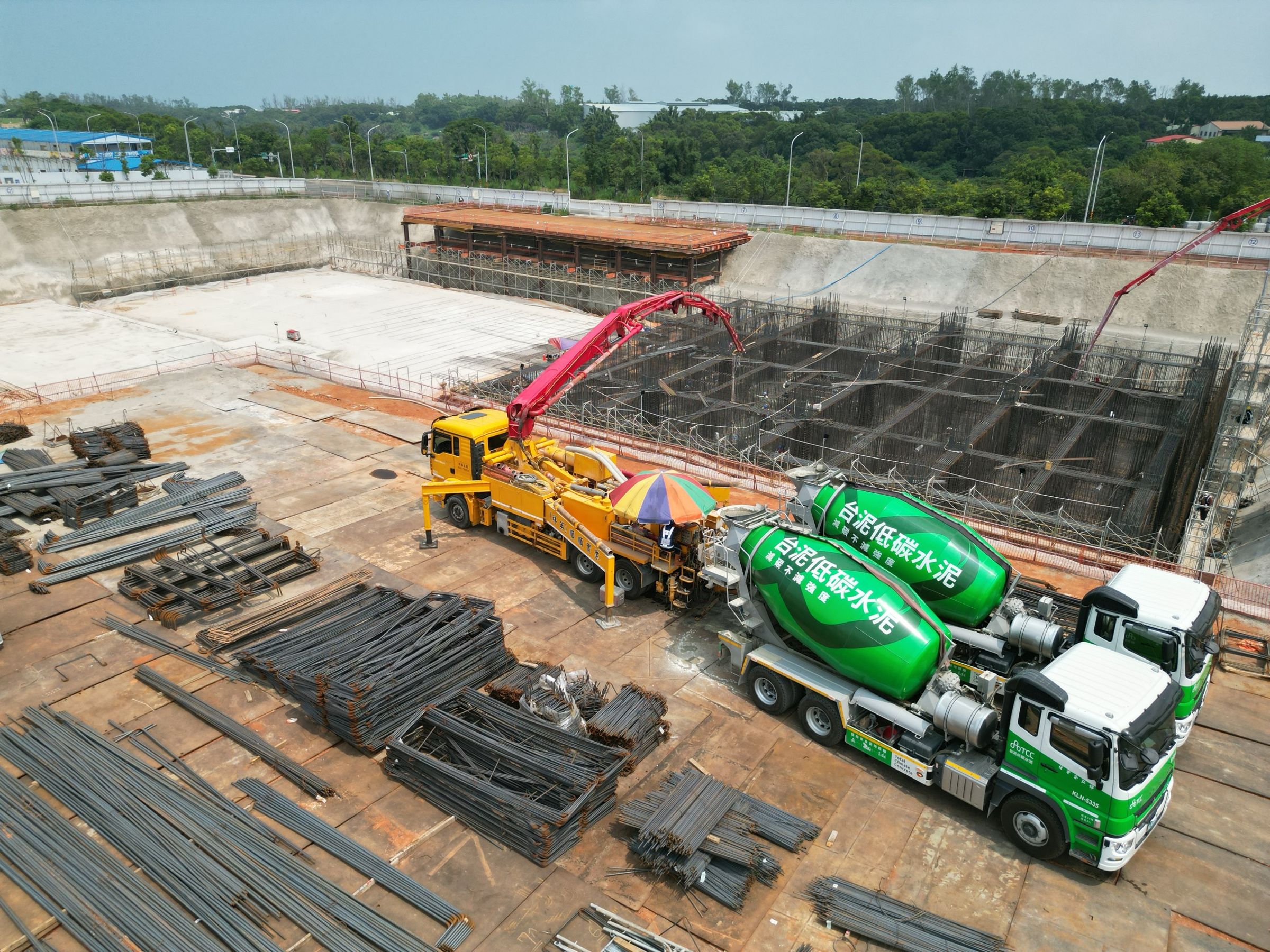 科技業廠房使用台泥卜特蘭石灰石水泥混凝土。（台泥提供）